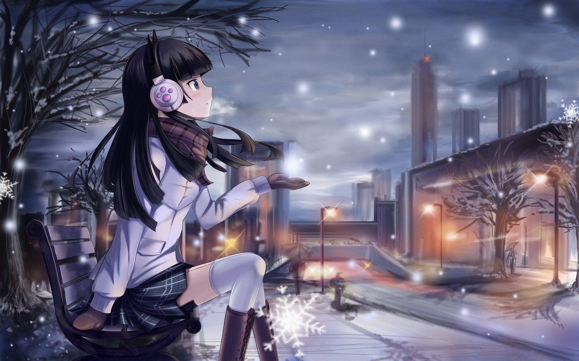 Winter Anime Girl Wallpapers - Top Free Winter Anime Girl Backgrounds -  WallpaperAccess