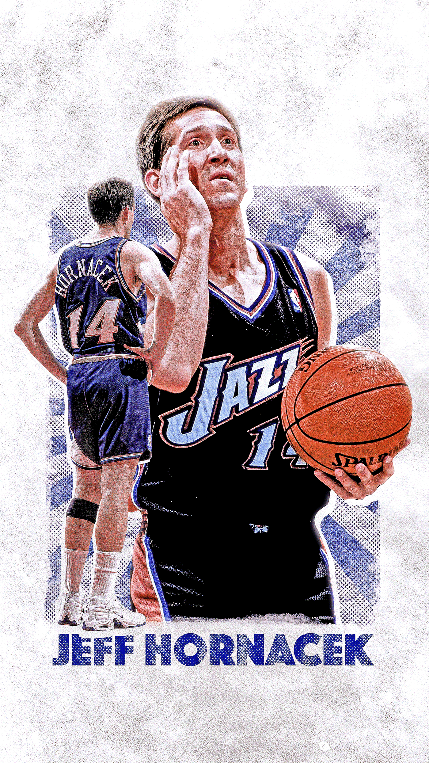 1400x2489 Utah Jazz Retro Wallpaper