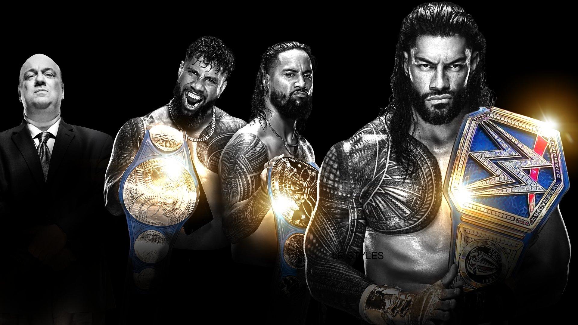 1920x1080 Lucio Rodrigues - #NewHeaderPic The Bloodline (Roman Reigns, The Usos and Paul Heyman) #WWE #SmackDown