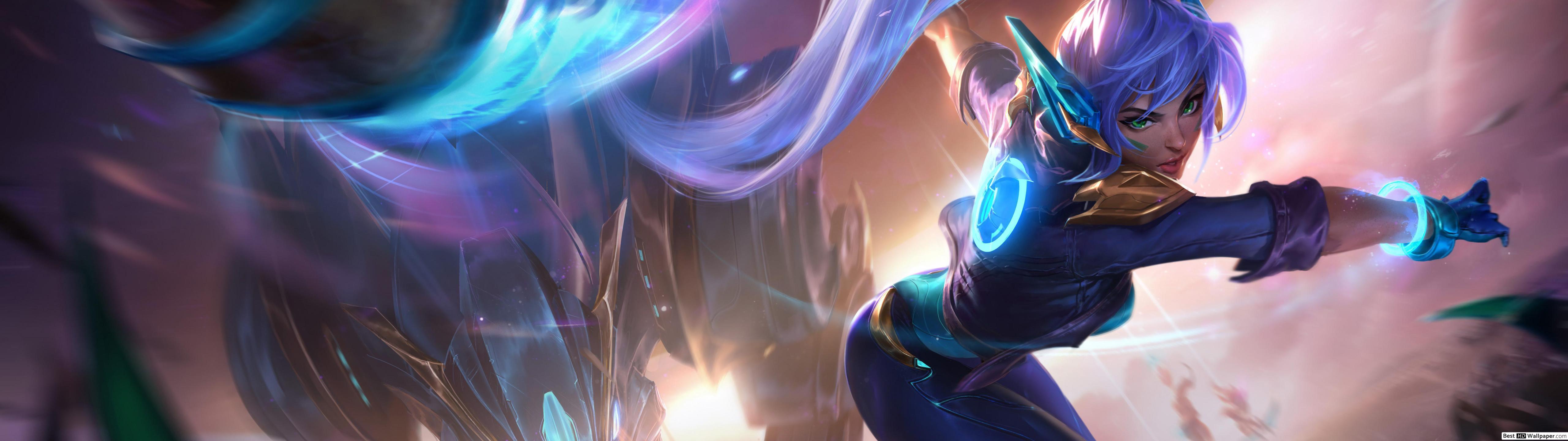 5120x1440 Nidalee Super Galaxy Skin