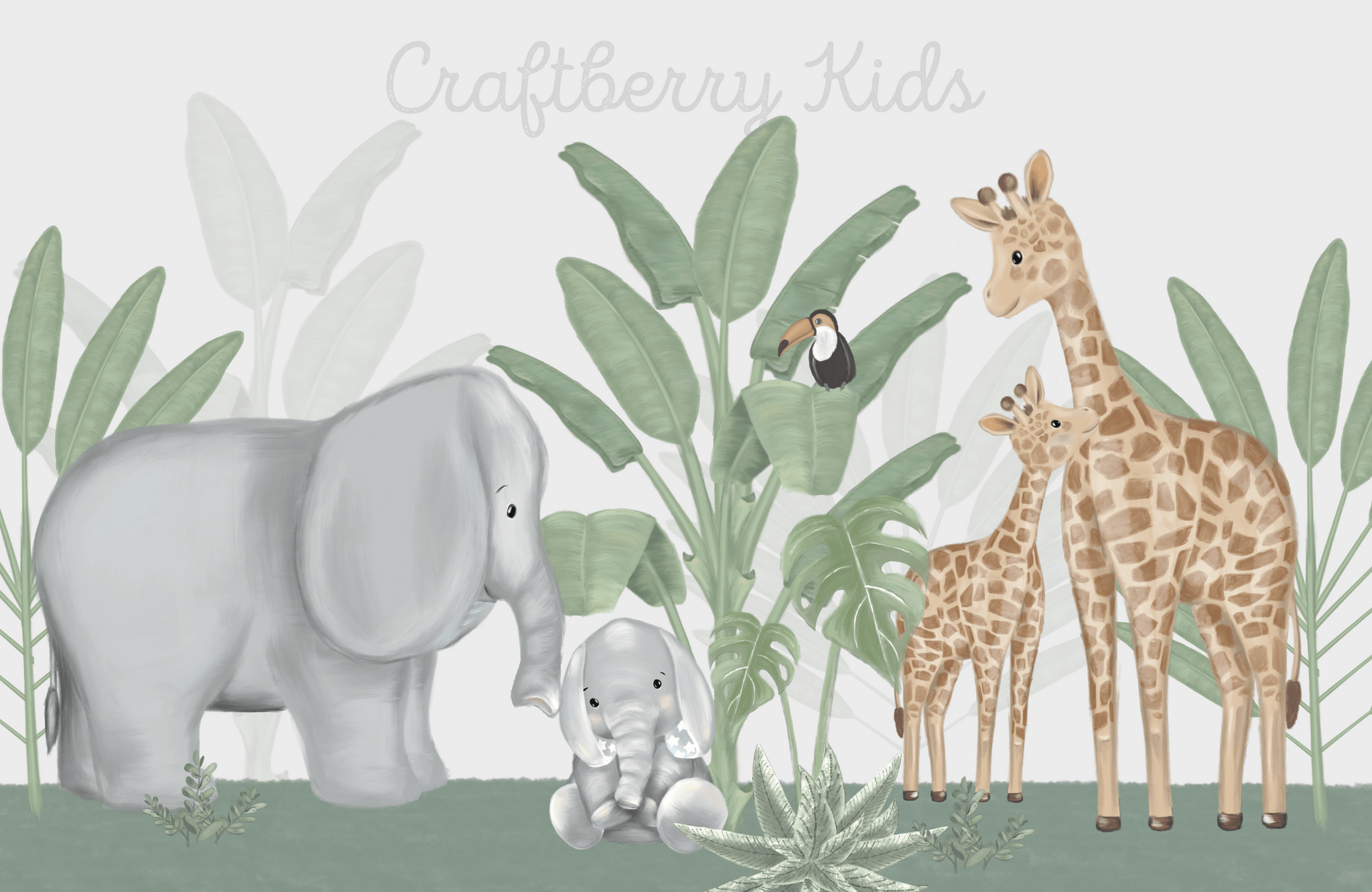 2048x1332 Safari Animals Watercolor Wallpaper