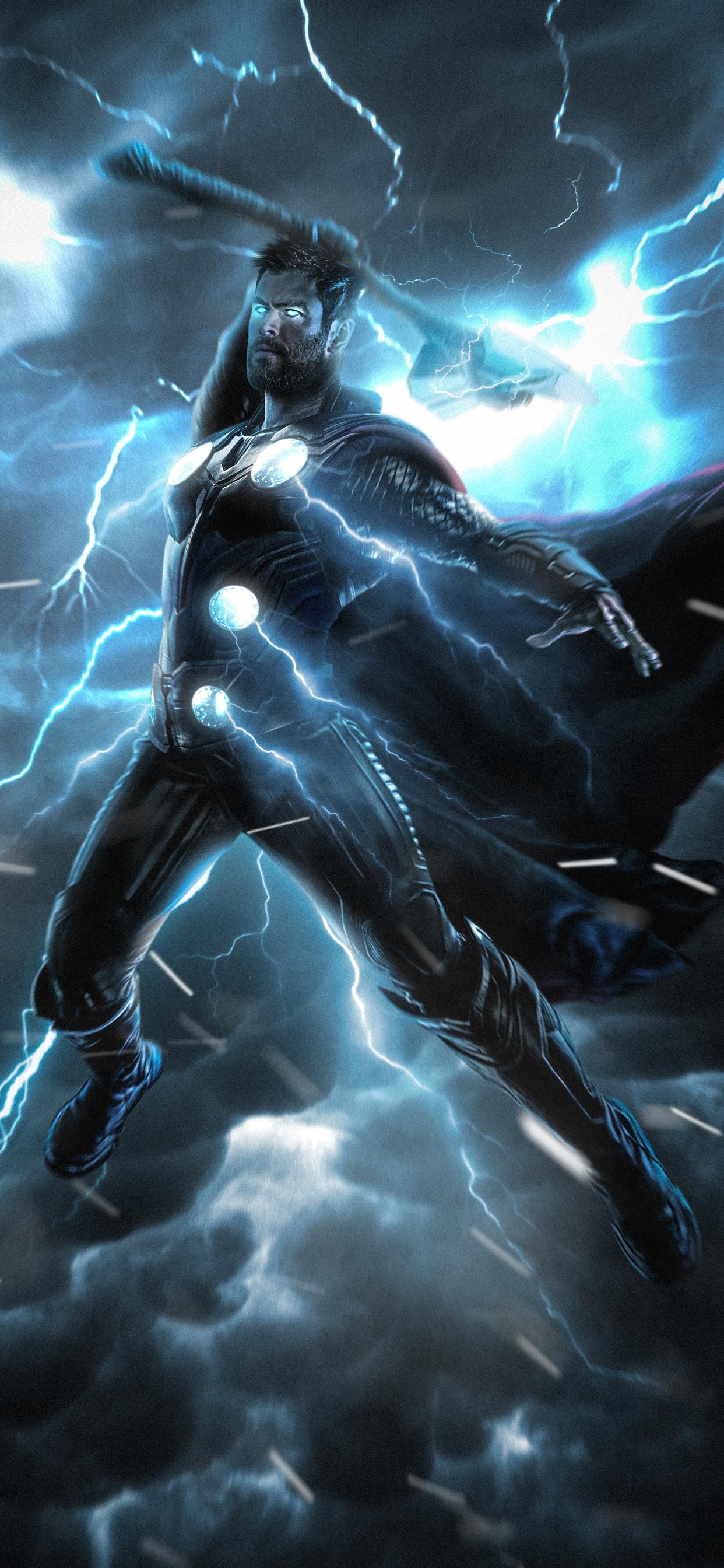 1242x2688 Thor God Of Thunder Art iPhone XS MAX HD 4k Wallpaper, Image, Background, Photo and Picture