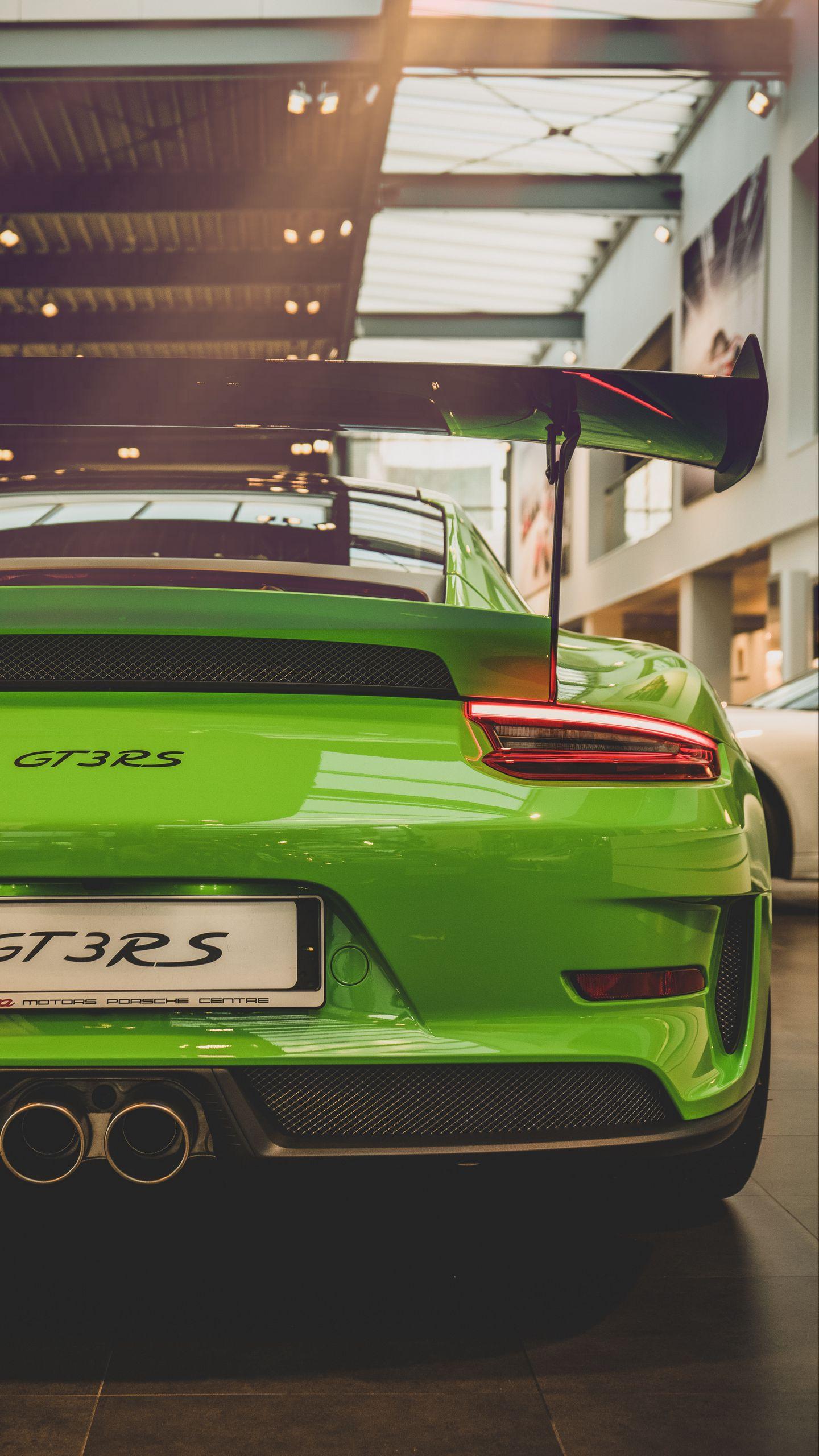 1440x2560 Download wallpaper 1440x2560 porsche 911 gt3 rs, porsche porsche, green, rear view qhd samsung galaxy s s edge, note, lg g4 HD background
