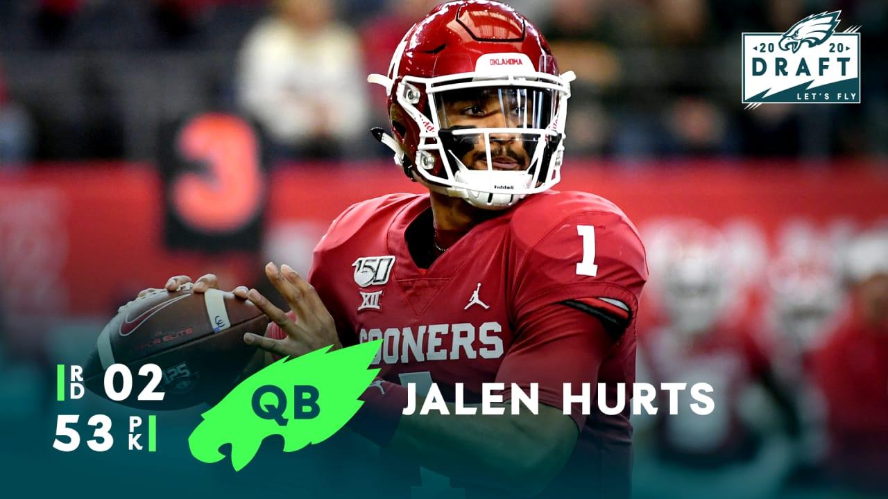 1280x720 Eagles draft QB Jalen Hurts with the 53rd overall pick