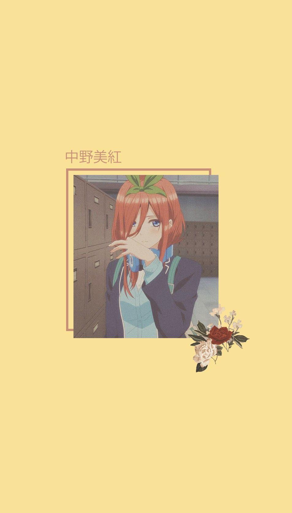 954x1672 Nakano miku #wallpaper #lockscreen #aesthetic. Seni anime, Gambar anime, Gadis animasi