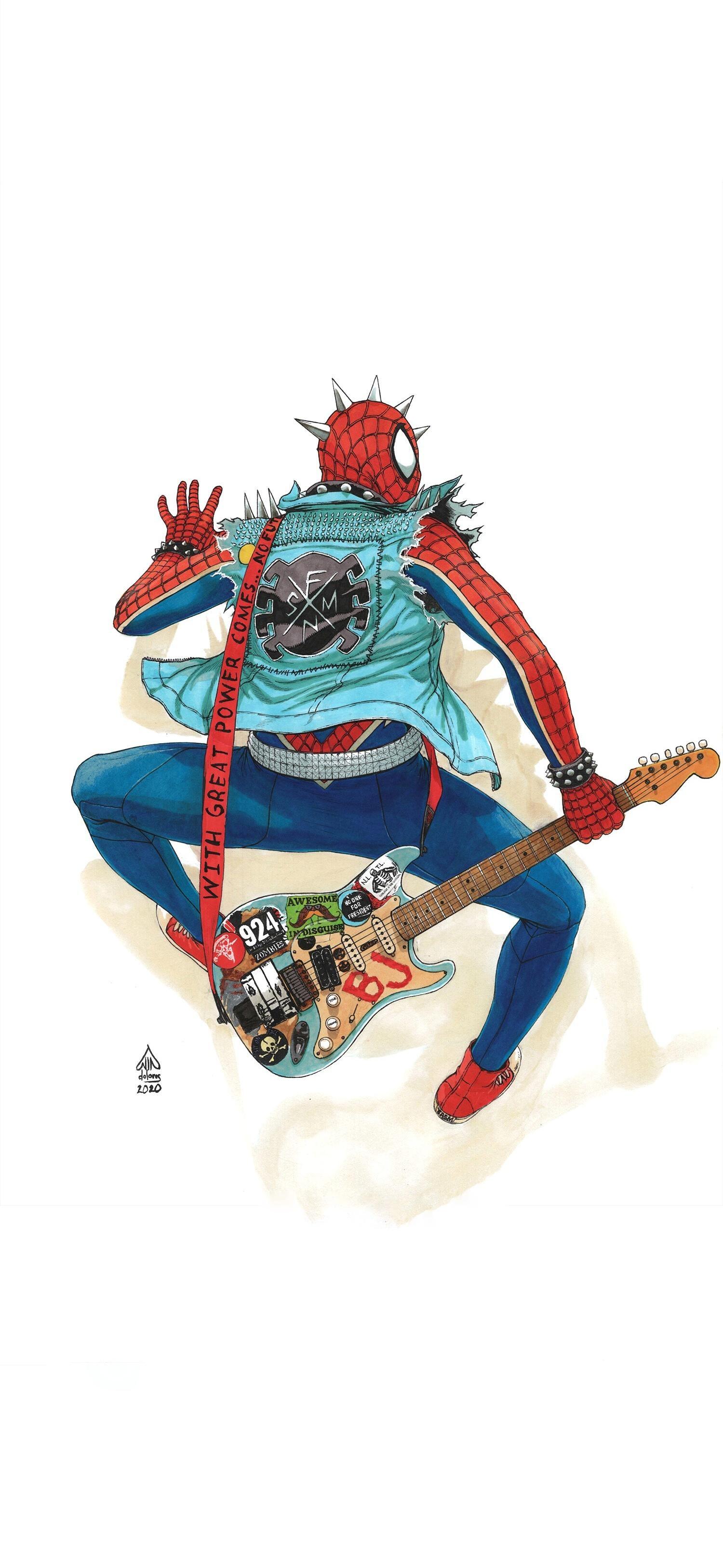 1500x3251 Spider Man, Spider Punk Wallpaper (by Win Dolores) [1500x3251]