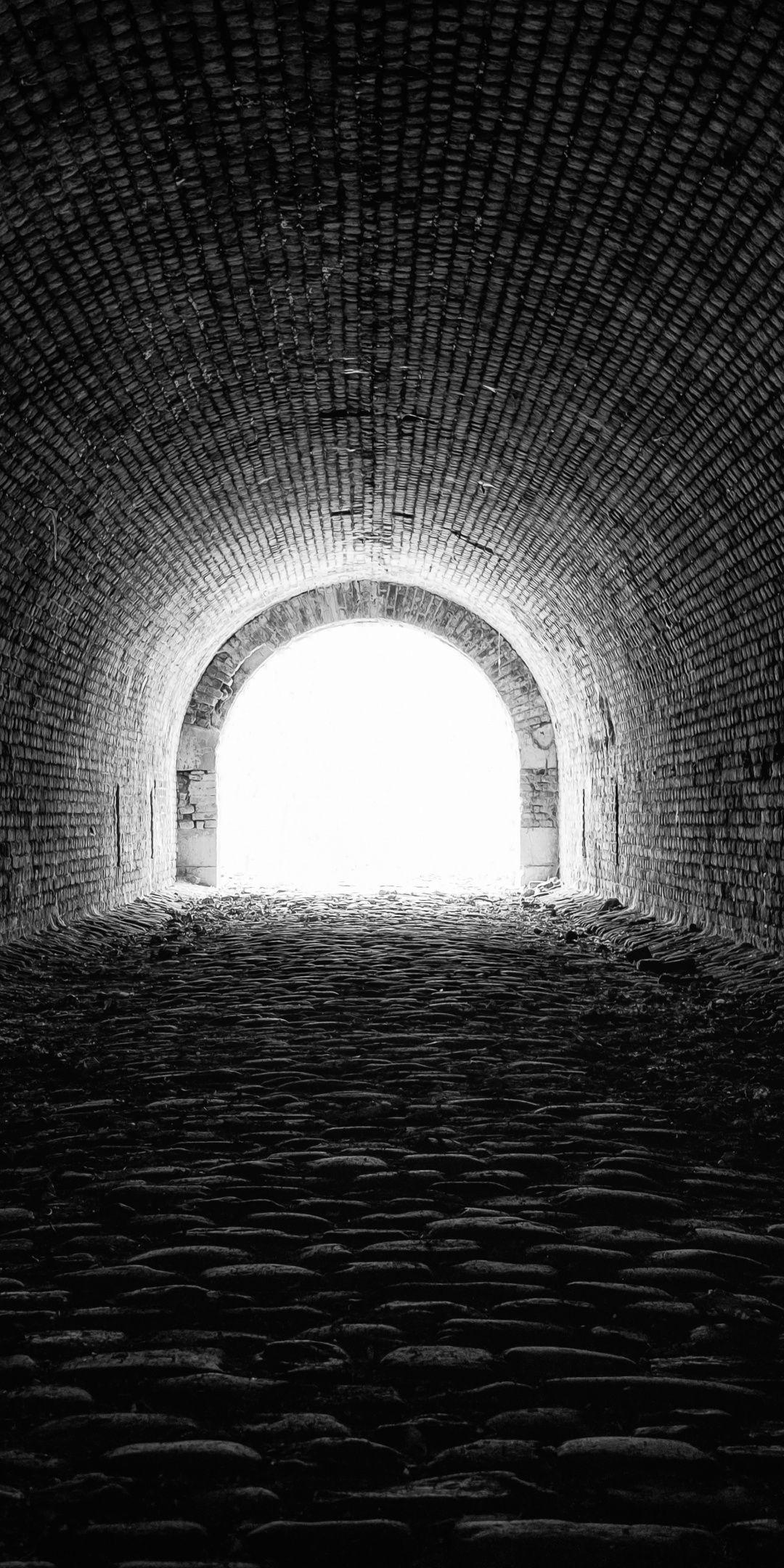 1080x2160 Black and white, tunnel, dark, architecture, 1080x2160 wallpaper. Black wallpaper, Cityscape wallpaper, Black and white wallpaper