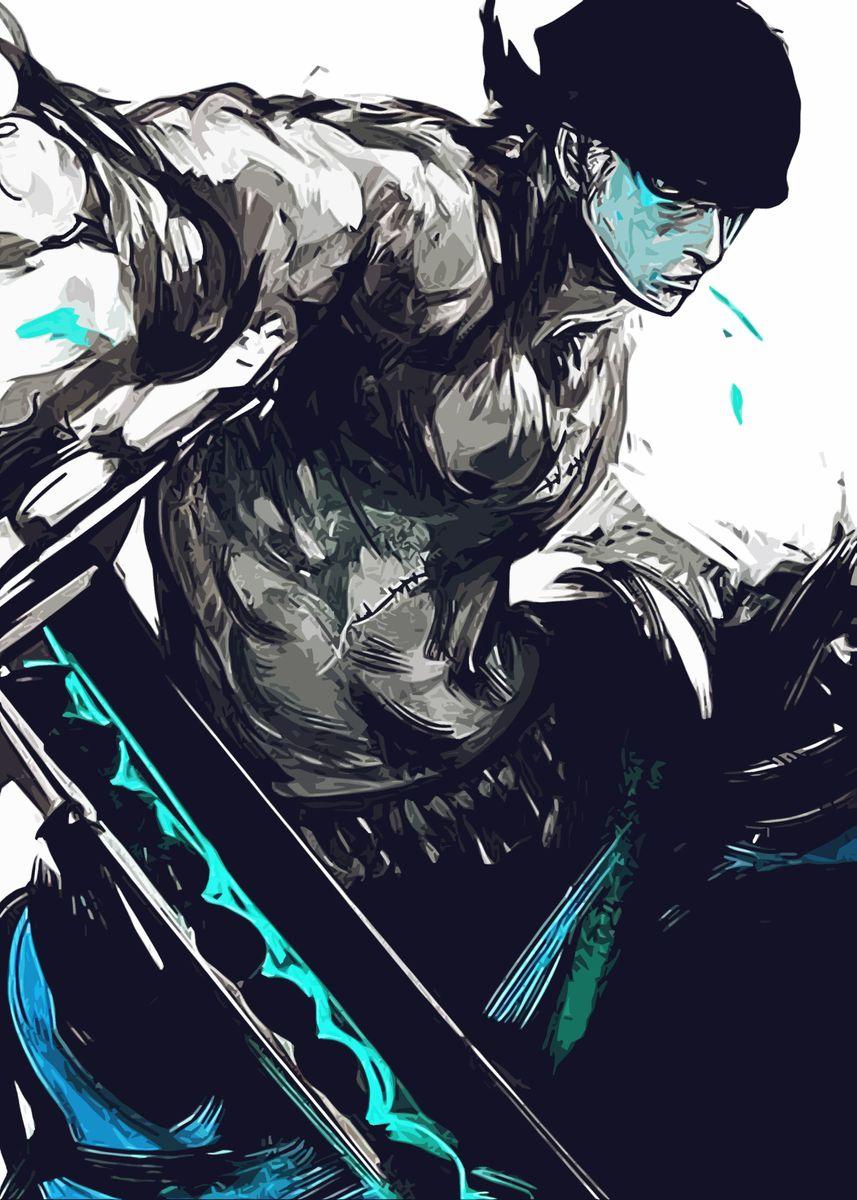 857x1200 zoro one piece roronoa' Poster