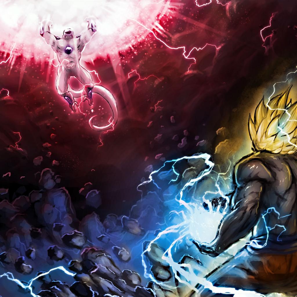 1024x1024 Free download Download Dragonball Manga Dragon Ball Z Goku Vs Frieza iPad Wallpaper [1024x1024] for your Desktop, Mobile & Tablet. Explore DBZ Wallpaper for iPad. DBZ Wallpaper for Desktop
