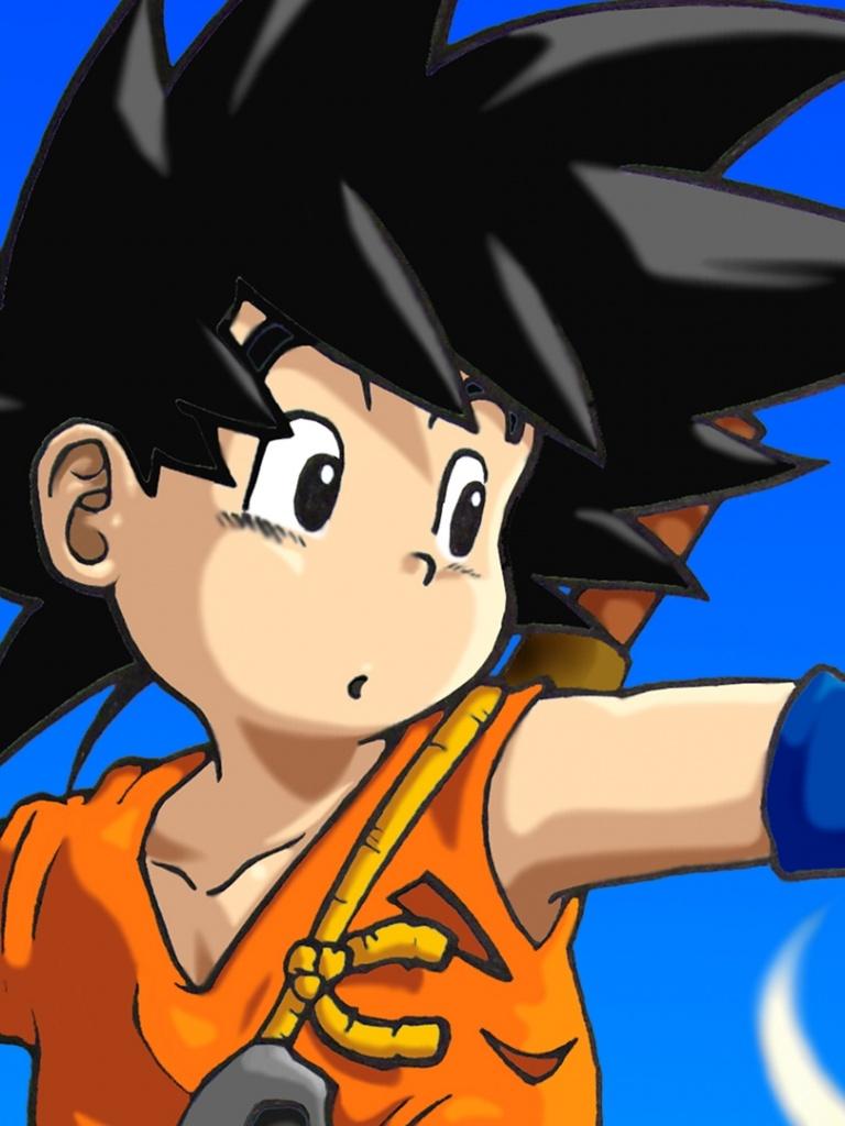 768x1024 Son Goku, animated iPad mini wallpaper