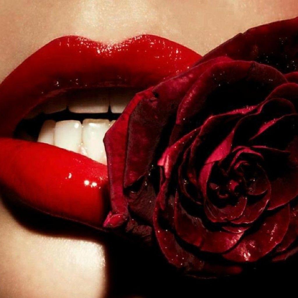 1024x1024 Red lips rose woman wallpaper. Fall makeup trend, Lip wallpaper, Makeup trends