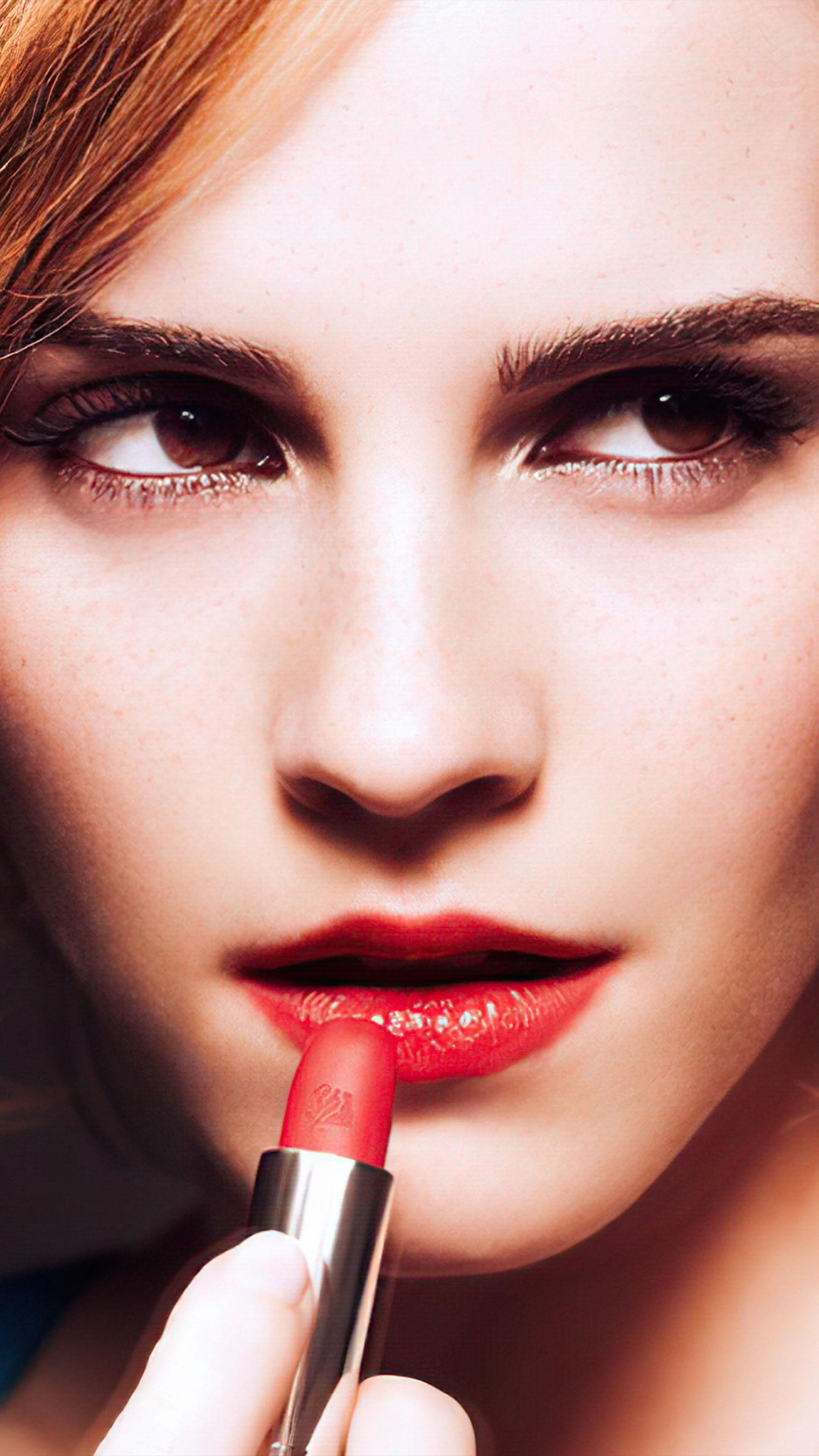 2160x3840 Emma Watson Red Lipstick 4K Ultra HD Mobile Wallpaper