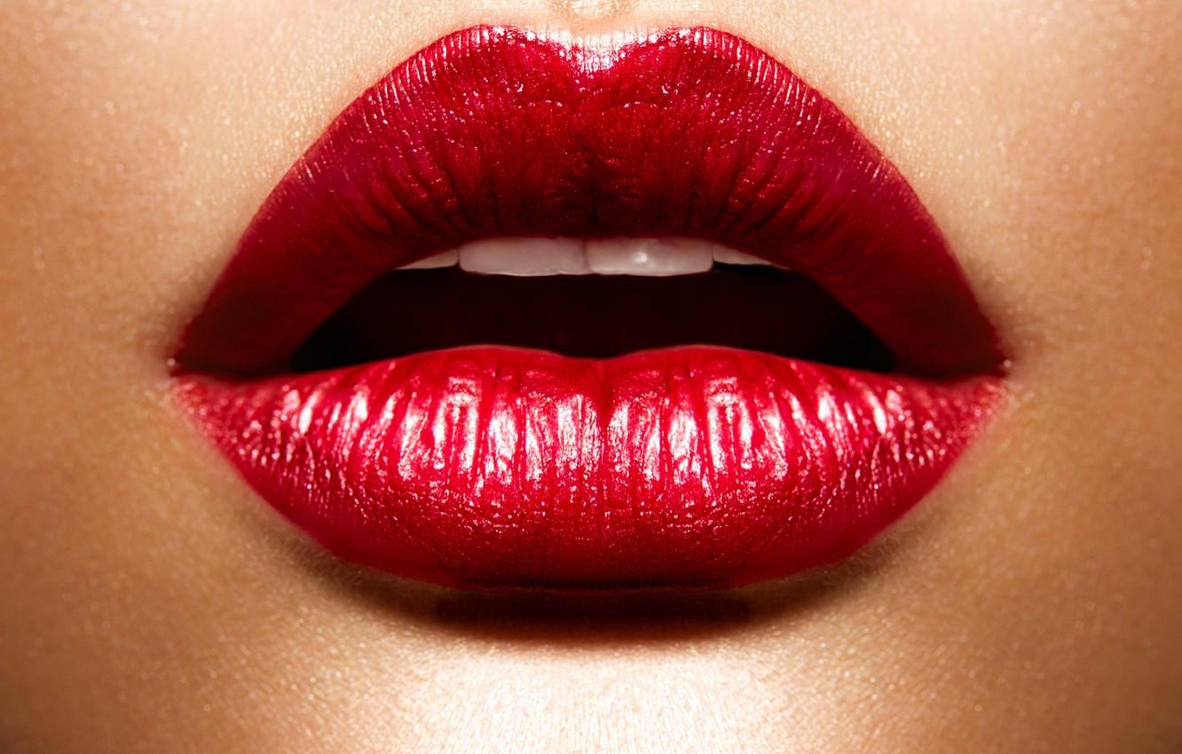 1332x850 Wallpaper girl, face, lipstick, red lips, Red Lips, Make up image for desktop, section девушки