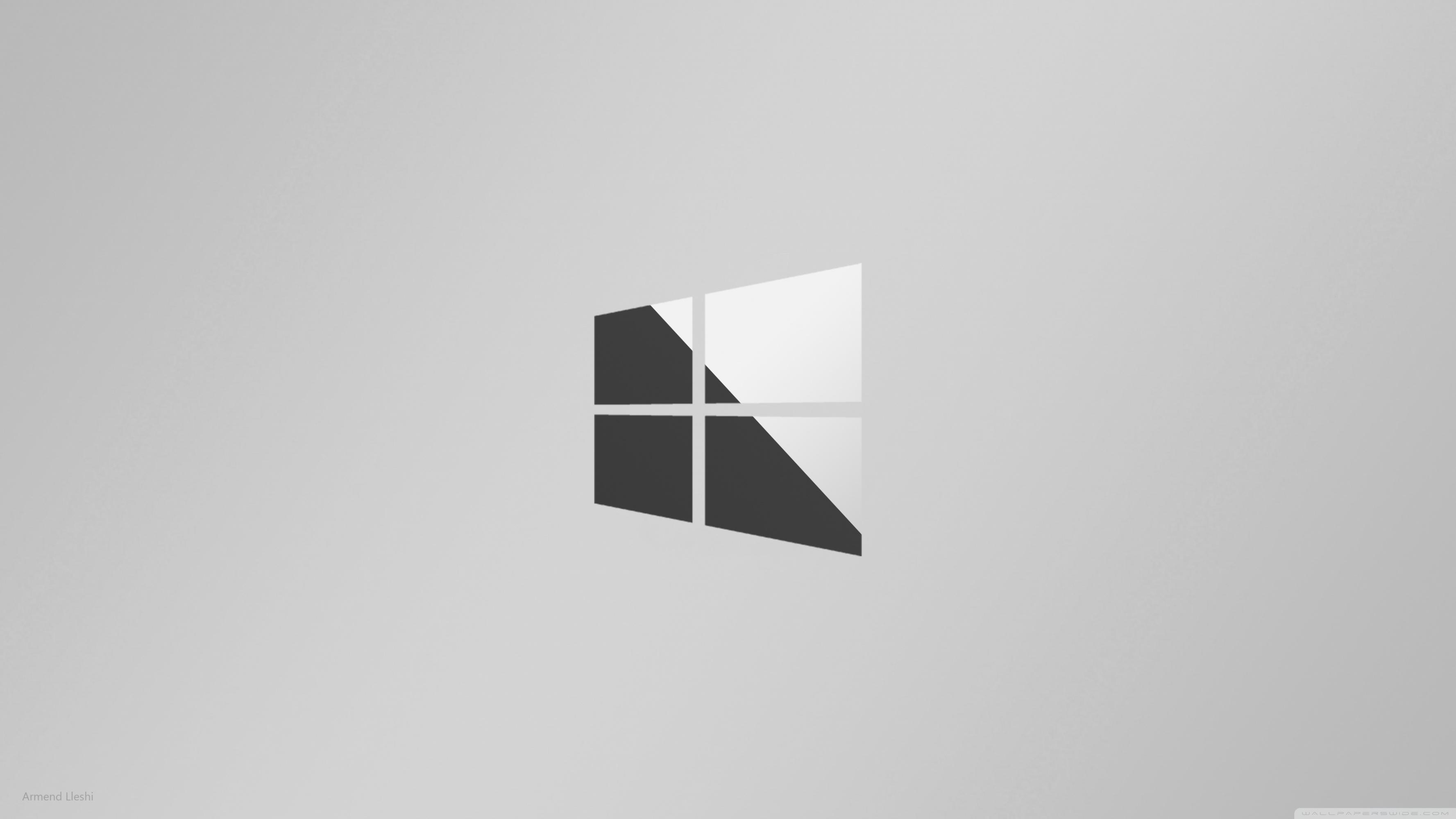 3554x1999 Windows 10 Logo Grey Metallic 4K Ultra HD Desktop Background Wallpaper for 4K UHD TV