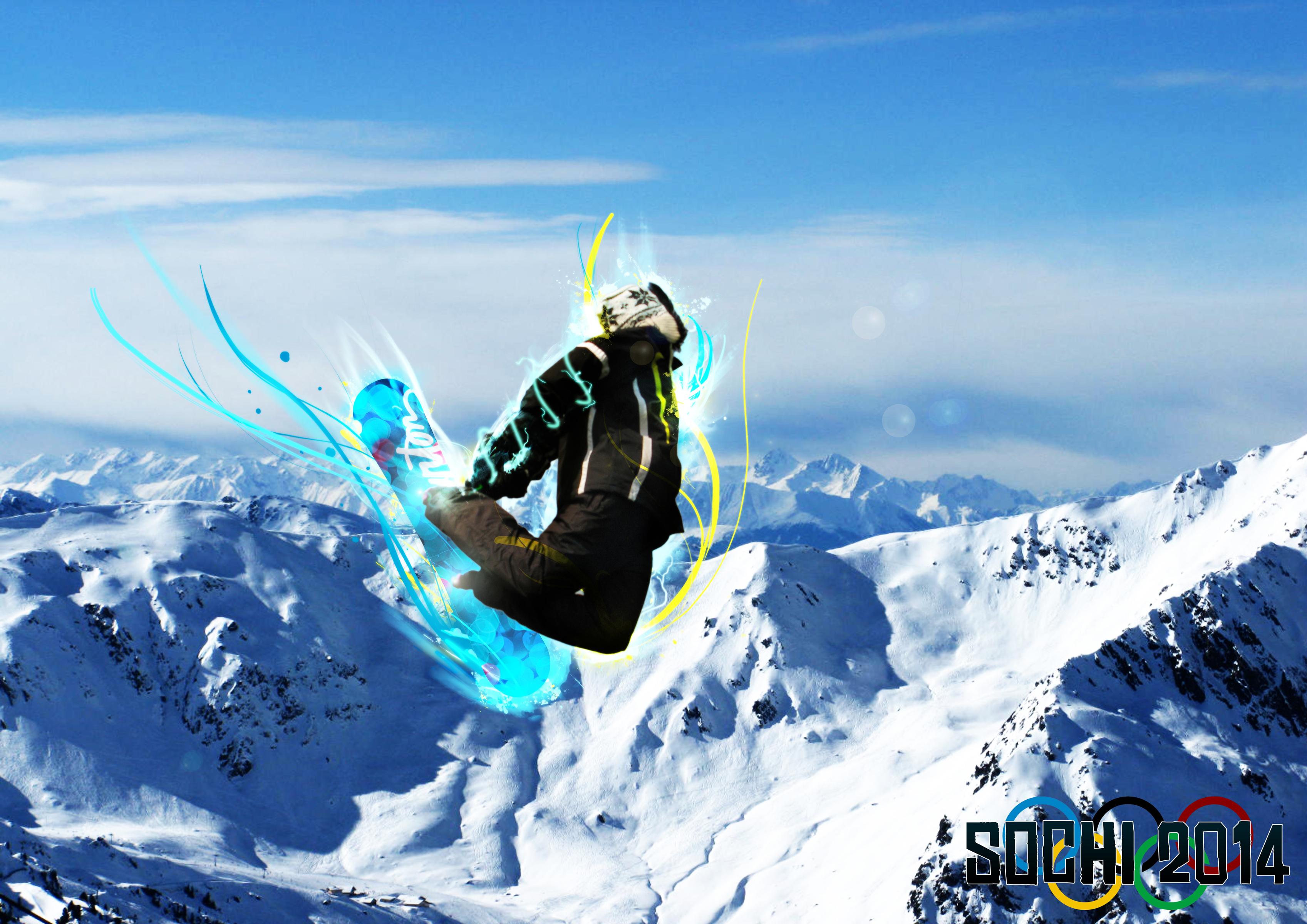 3394x2400 Winter Olympics Thrills: Epic Snowboard Action HD Wallpaper