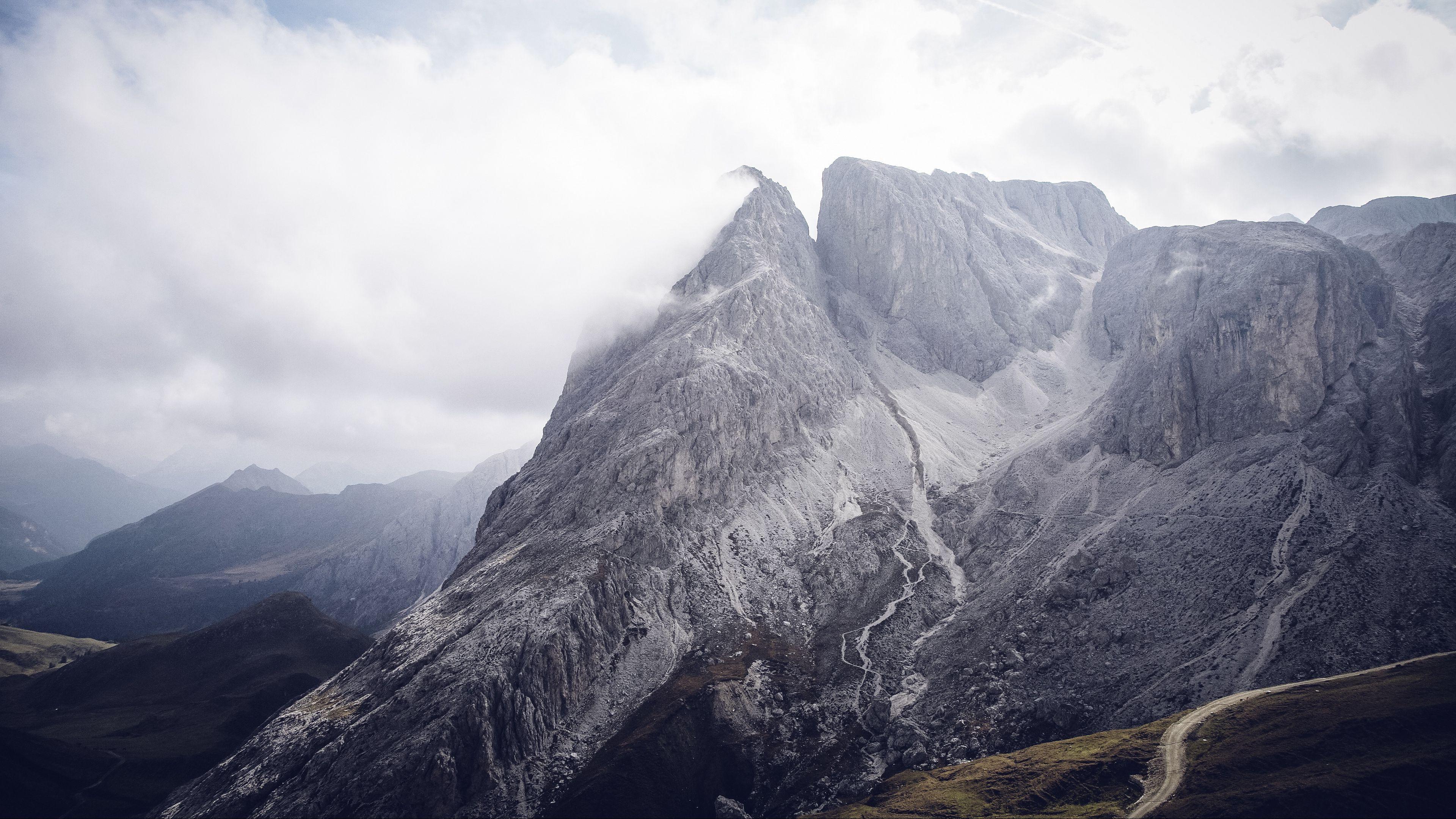 3840x2160 Download wallpaper 3840x2160 south tyrol, bolzano, mountains, clouds 4k uhd 16:9 HD background