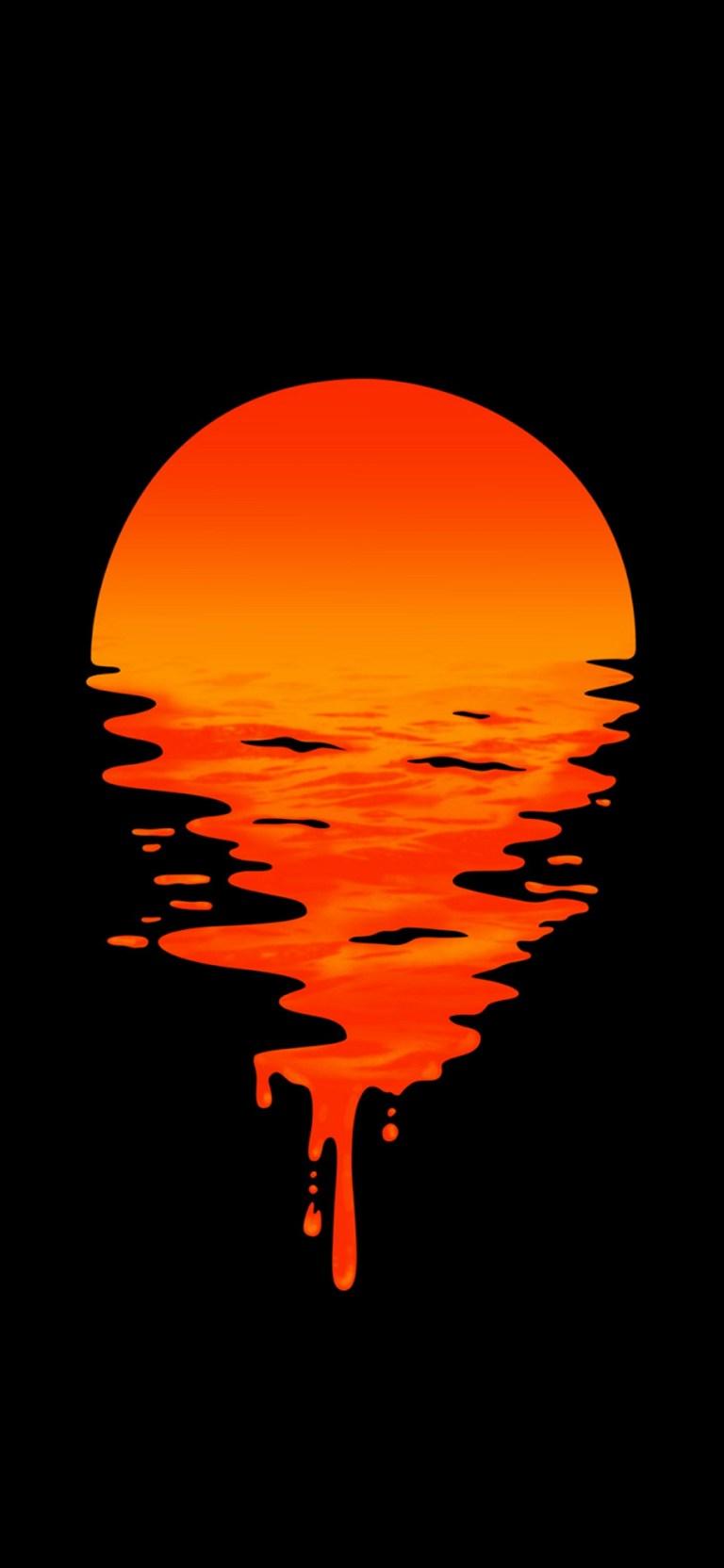 768x1664 Orange Paint Oled Wallpaper Samsung Galaxy S- ZeeOii