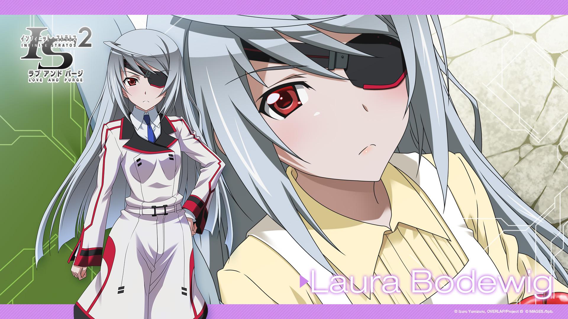 1920x1080 infinite stratos laura bodewig eyepatch seifuku wallpaper