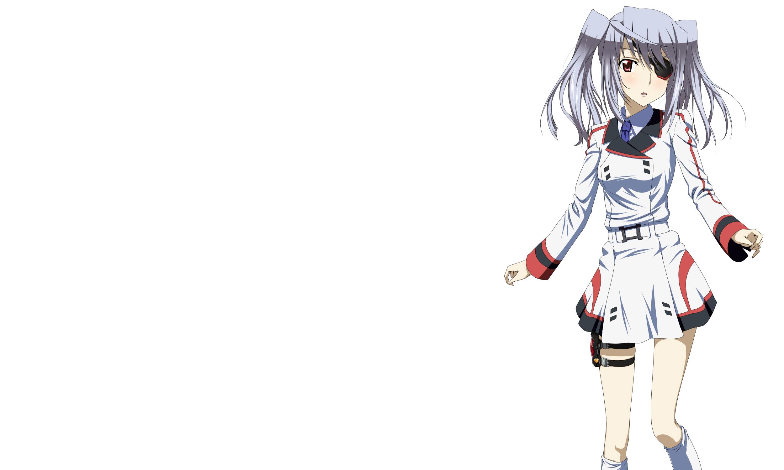2500x1500 eyepatch, Gray, Hair, Infinite, Stratos, Laura, Bodewig, Red, Eyes, Seifuku Wallpaper HD / Desktop and Mobile Background