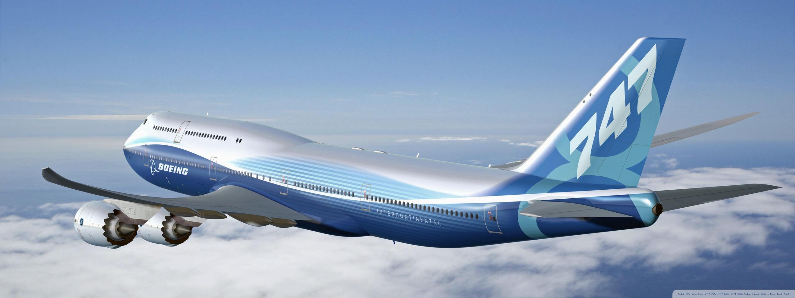 2560x960 Download Latest HD Wallpaper of, Vehicles, Boeing 747 8