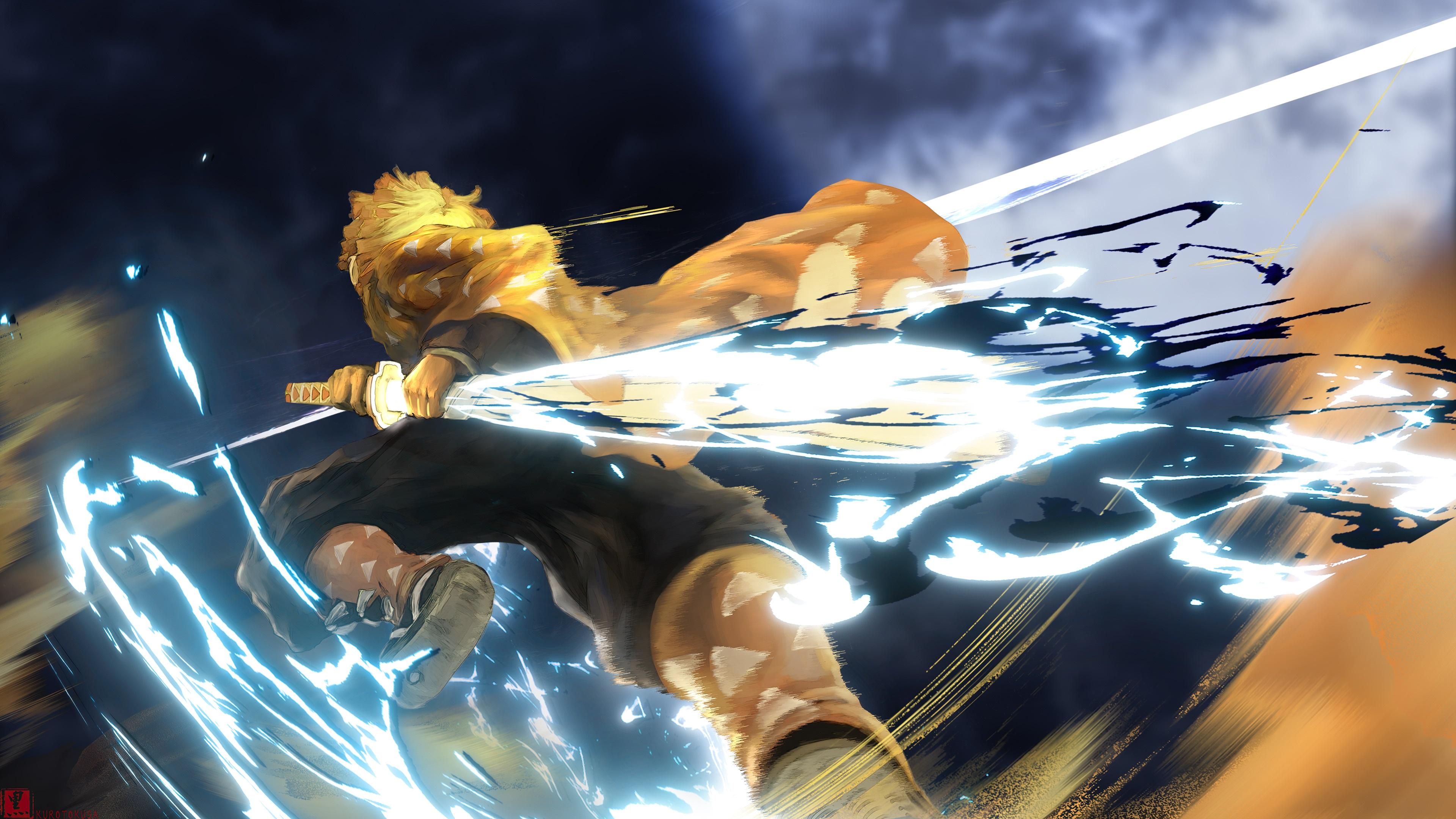 3840x2160 Zenitsu Agatsuma 4k Ultra HD Wallpaper