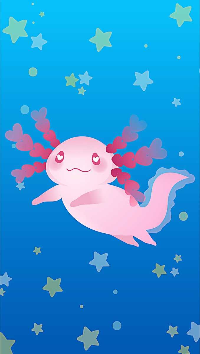678x1200 Axolotl Wallpaper