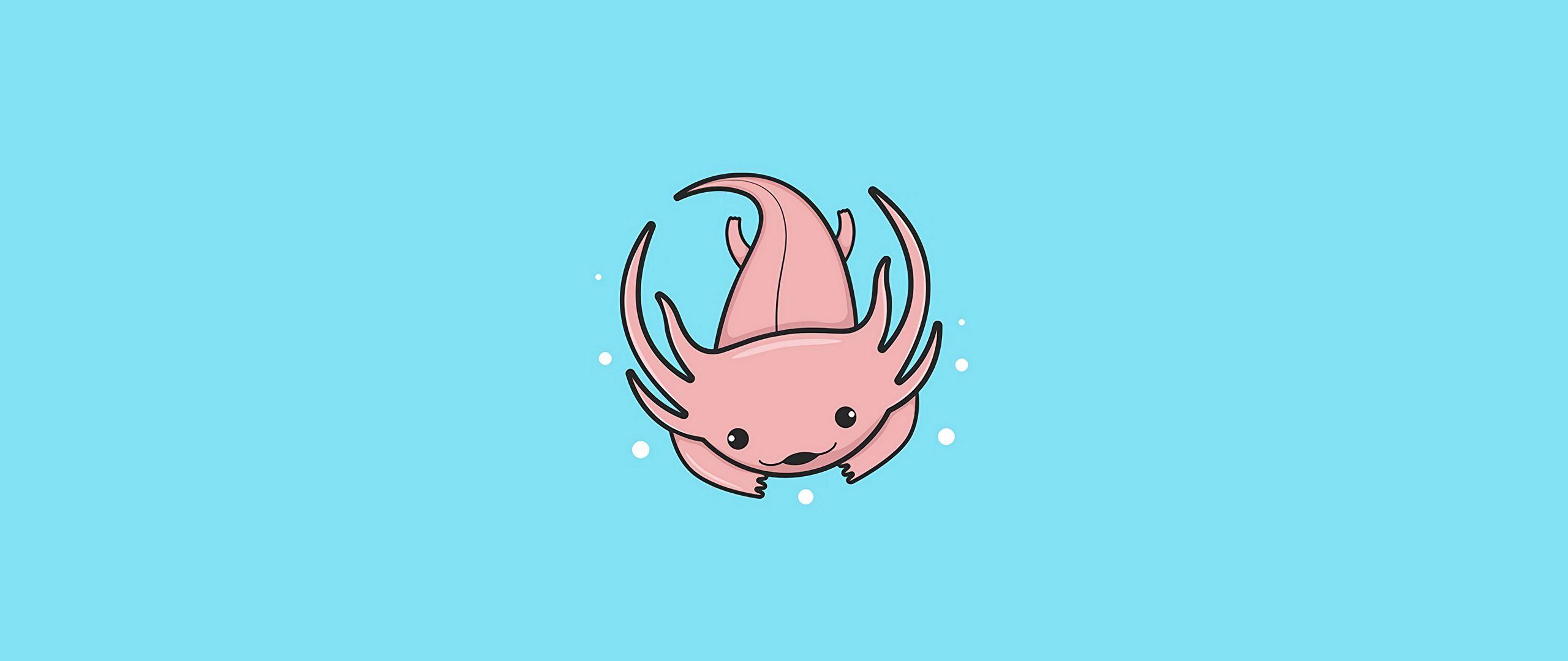 2560x1080 Download wallpaper 2560x1080 monster, cute, art, water, bubbles dual wide 1080p HD background