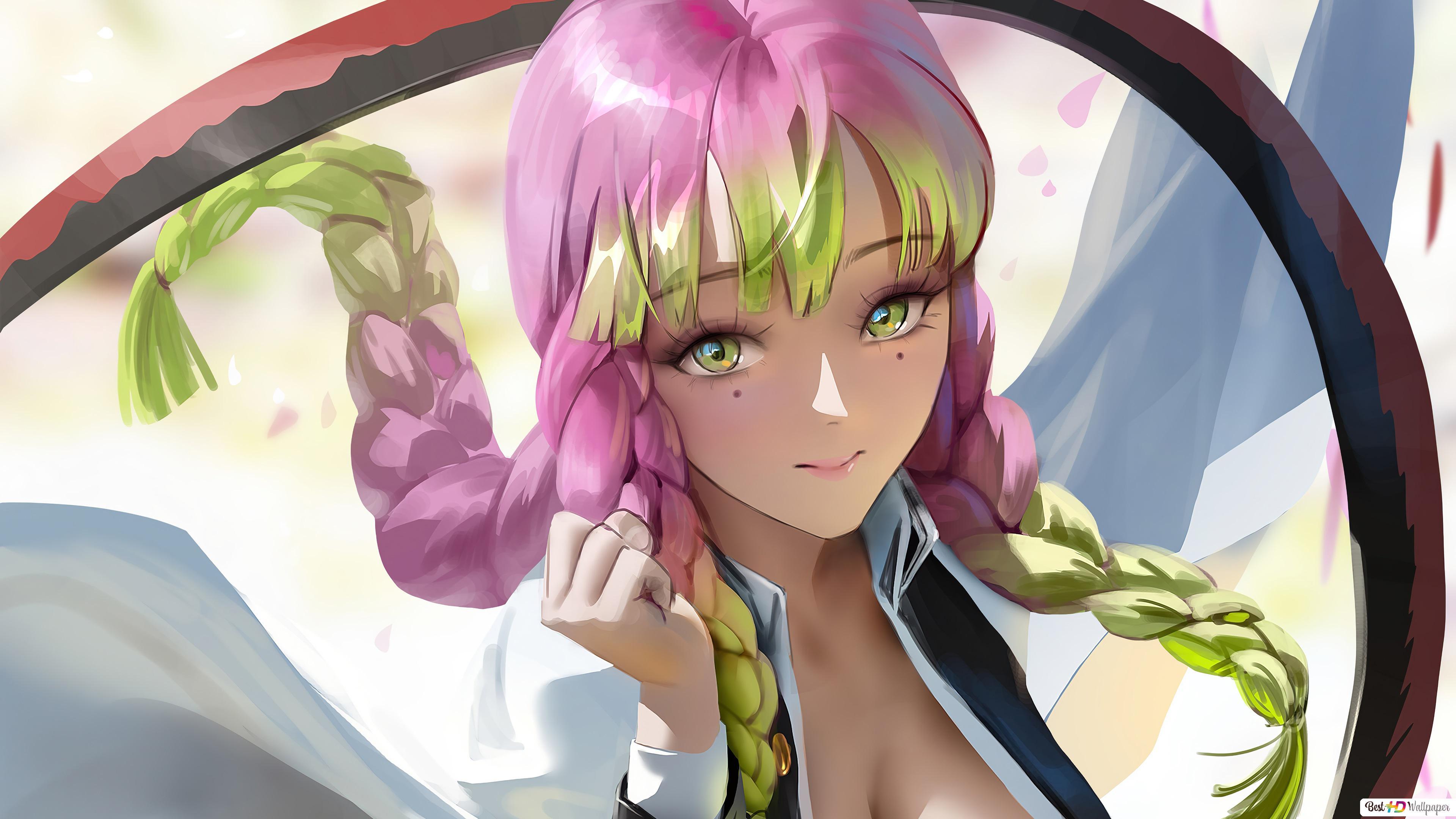 3840x2160 Demon Slayer Pillar Mitsuri Kanroji 4K wallpaper download