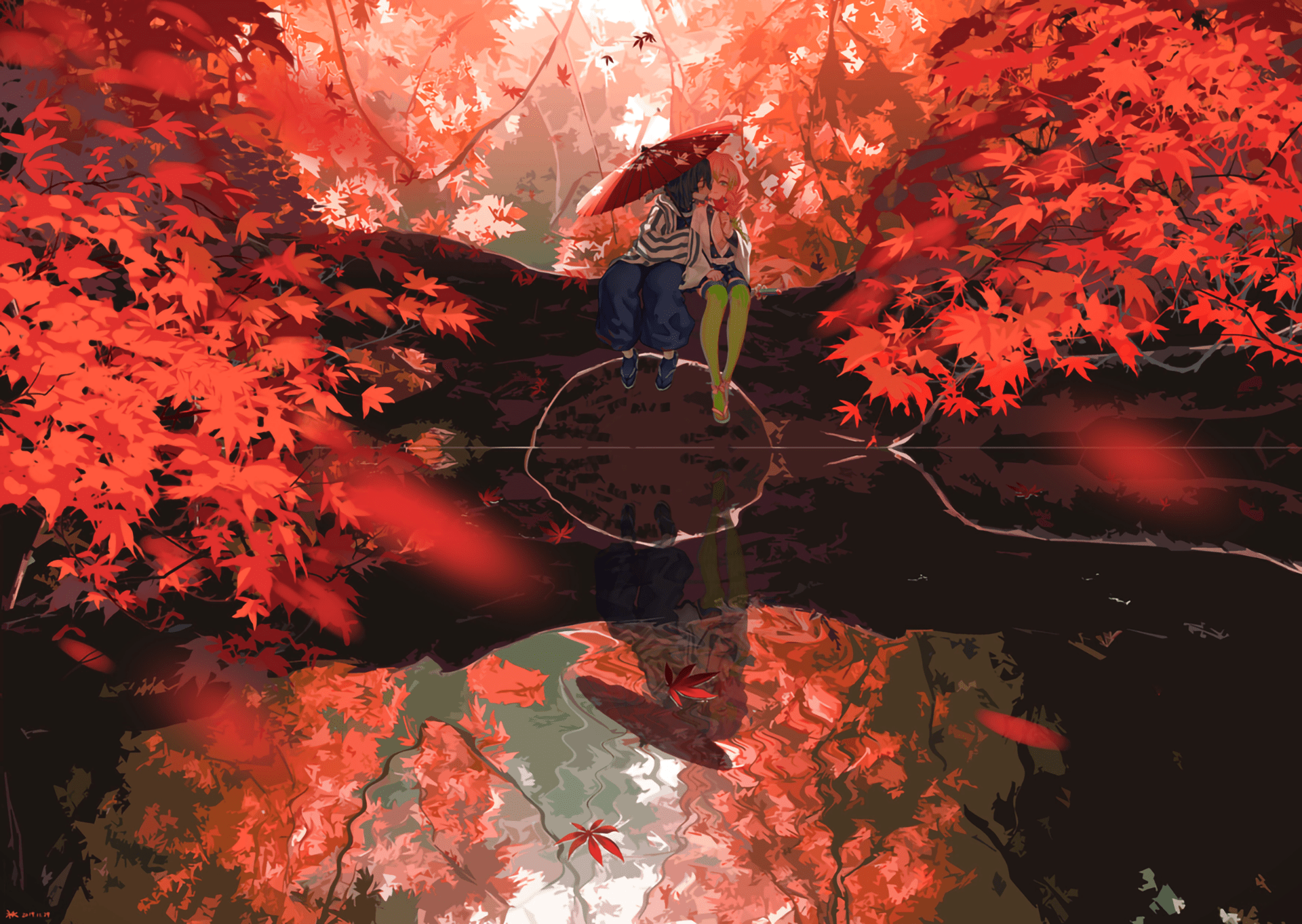 1920x1363 Obanai Autumn Reflection HD Wallpaper