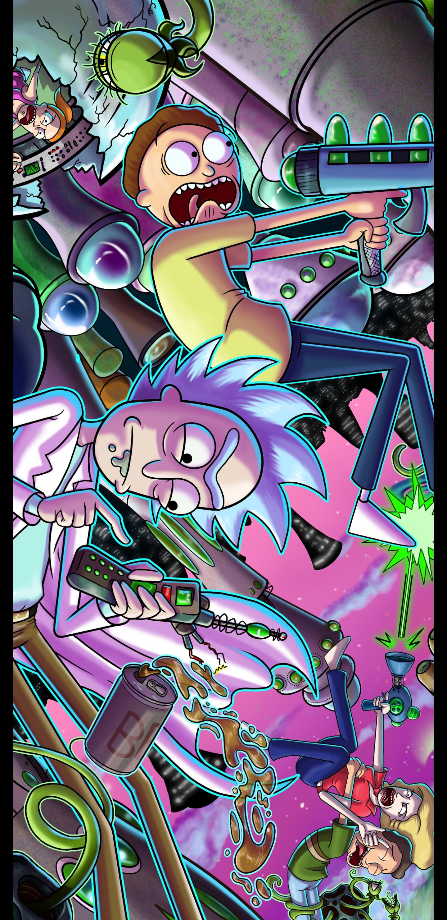 Rick and Morty Family Wallpaper iPhone Phone 4K #9290e