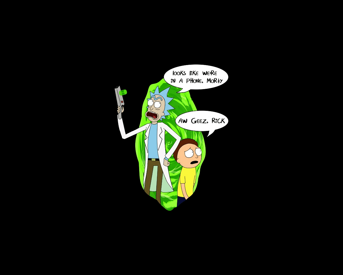 1200x960 Rick and Morty AMOLED Mobile Wallpaper