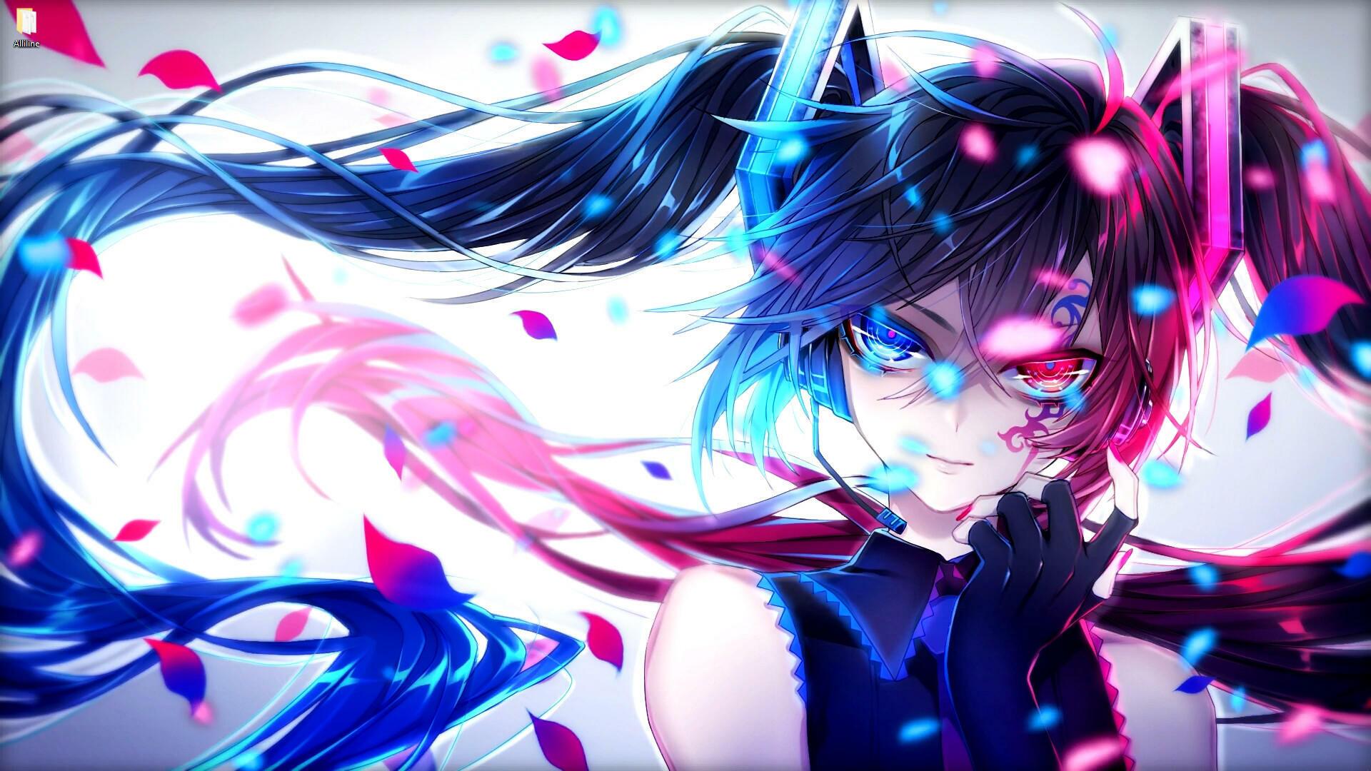 1920x1080 Red Blue Eyes Hatsune Miku Live Wallpaper [DOWNLOAD FREE]