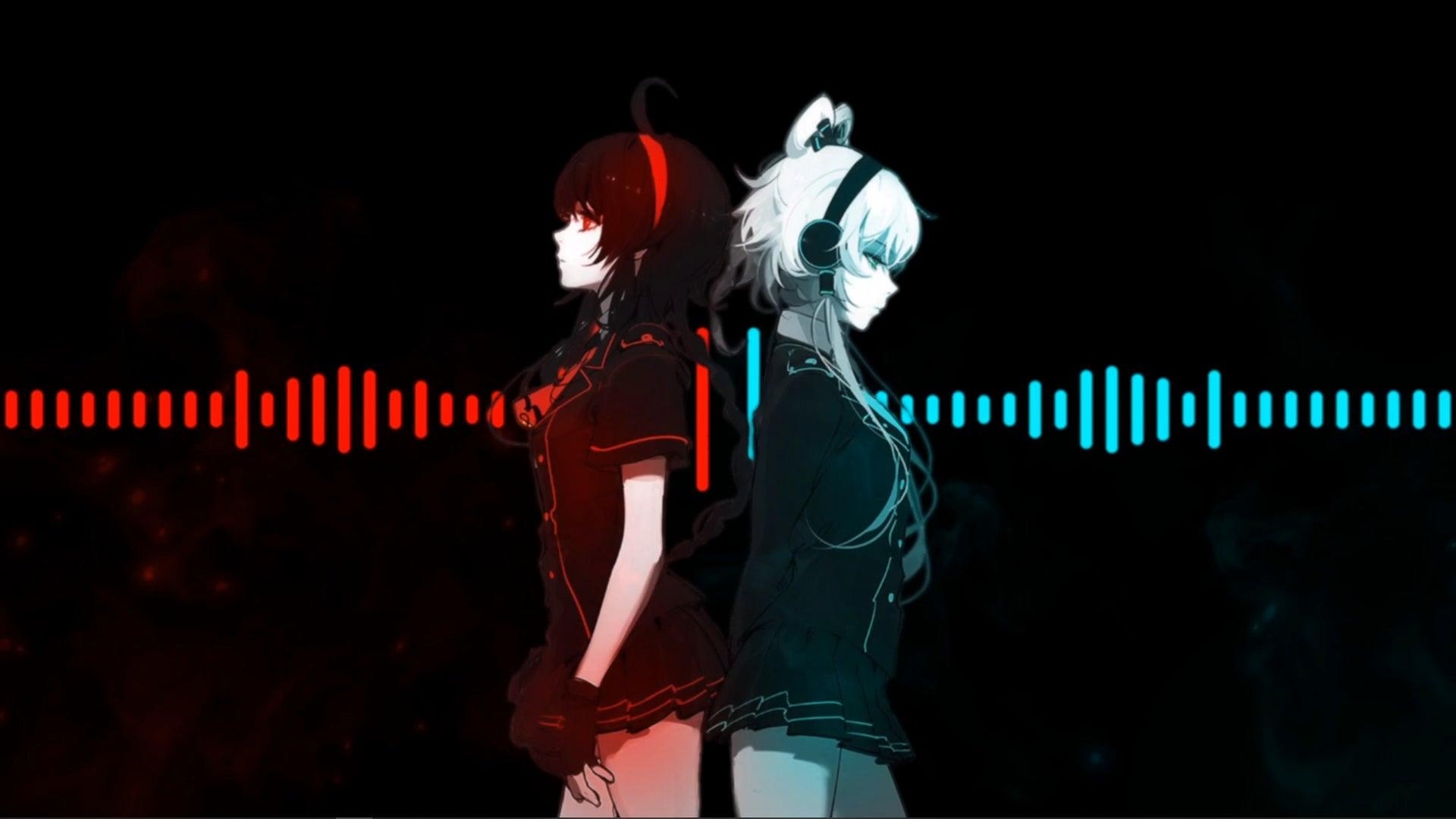 1920x1080 As Requested Blue Anime Audio Visualizer