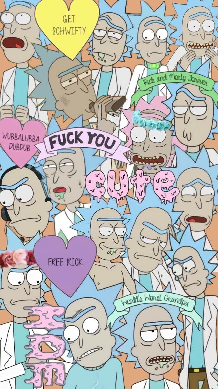 750x1334 ♡ aesthetics. Funny. Caricaturas, Rick y morty, Fondosdepantalla
