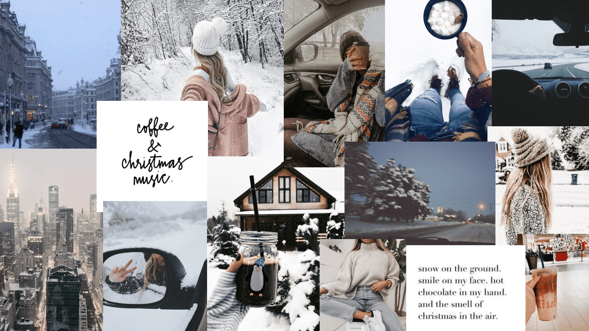 Winter Aesthetic Collage Wallpapers - Top Free Winter Aesthetic Collage