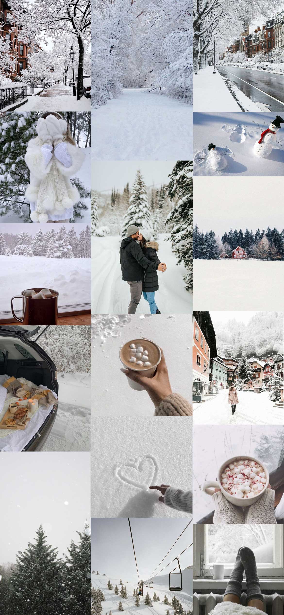 Winter Aesthetic Collage Wallpapers - Top Free Winter Aesthetic Collage