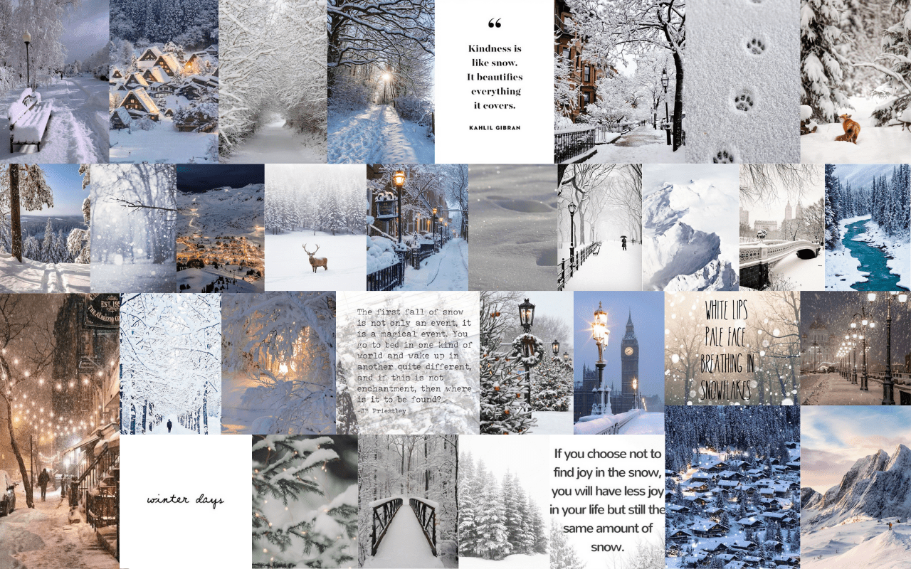 Winter Aesthetic Collage Wallpapers - Top Free Winter Aesthetic Collage ...