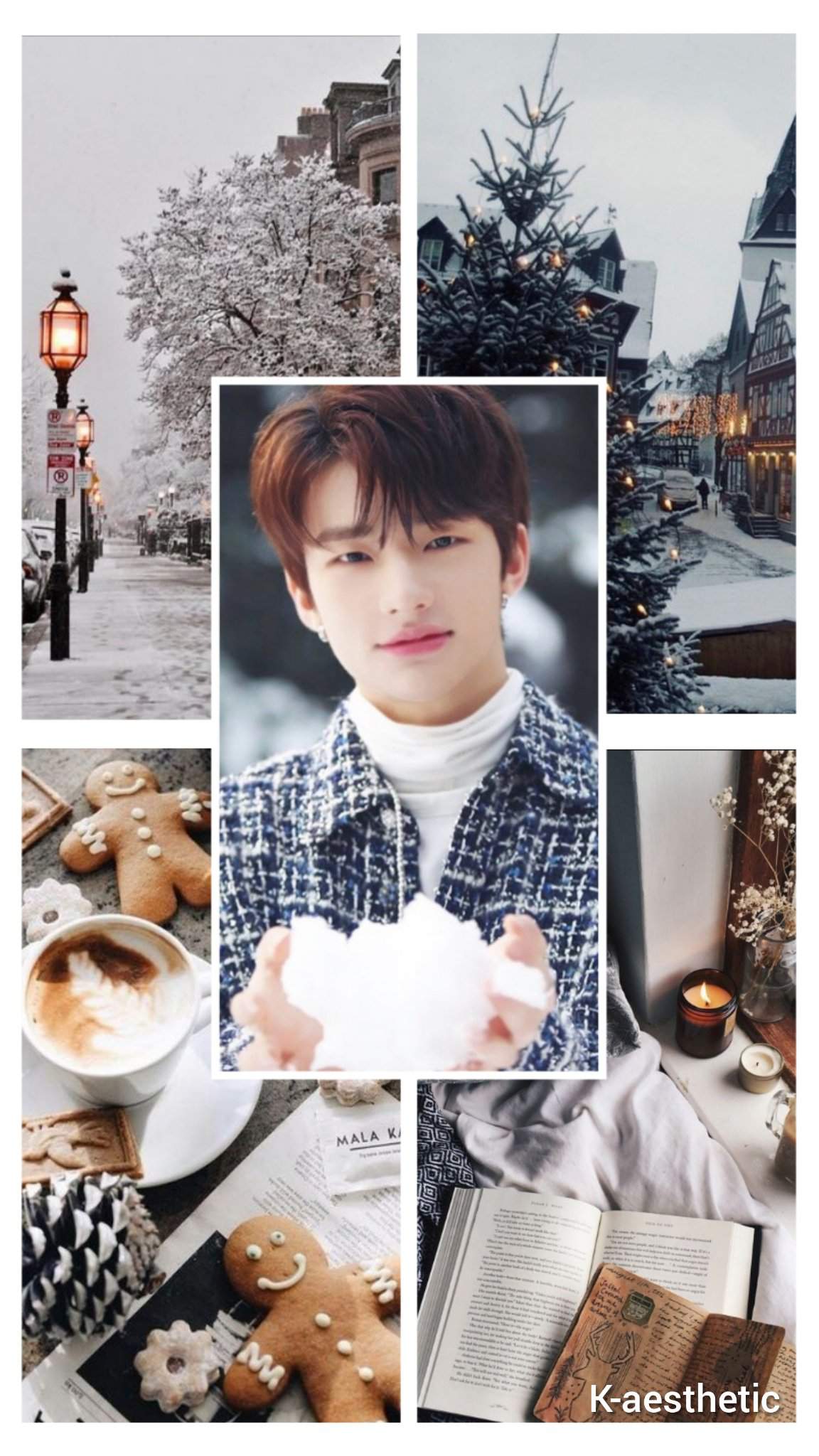 1152x2048 Christmas Collage Aesthetic Wallpaper