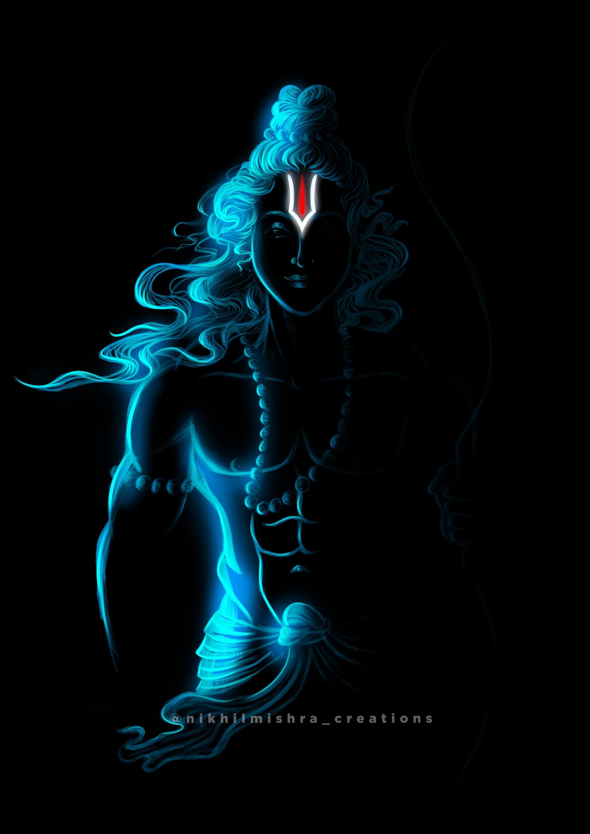 1920x2716 Shri Ram Digital art Lord Ram digital painting