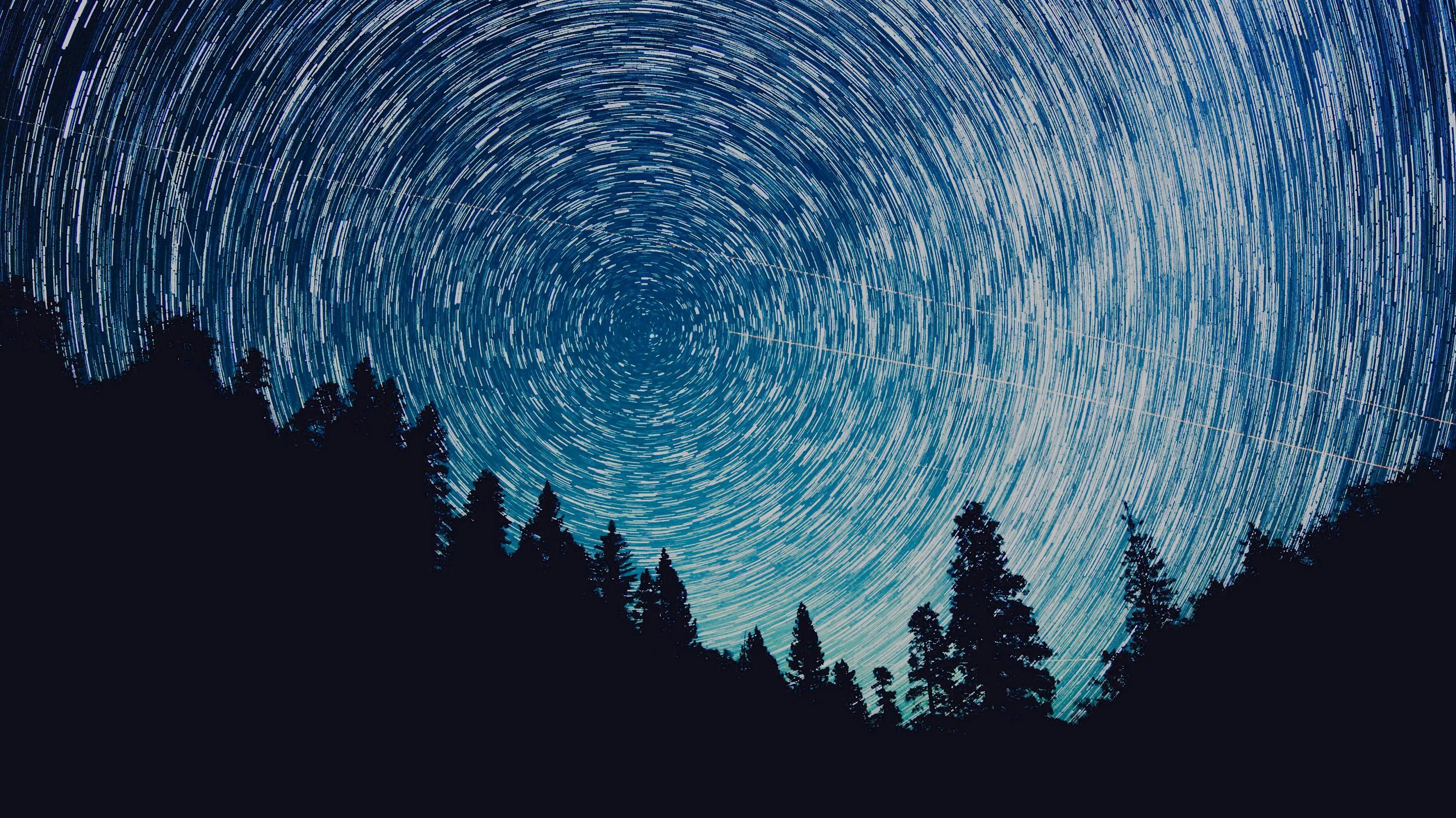 5120x2880 Night Sky Stars Scenery PC DeskK Wallpaper