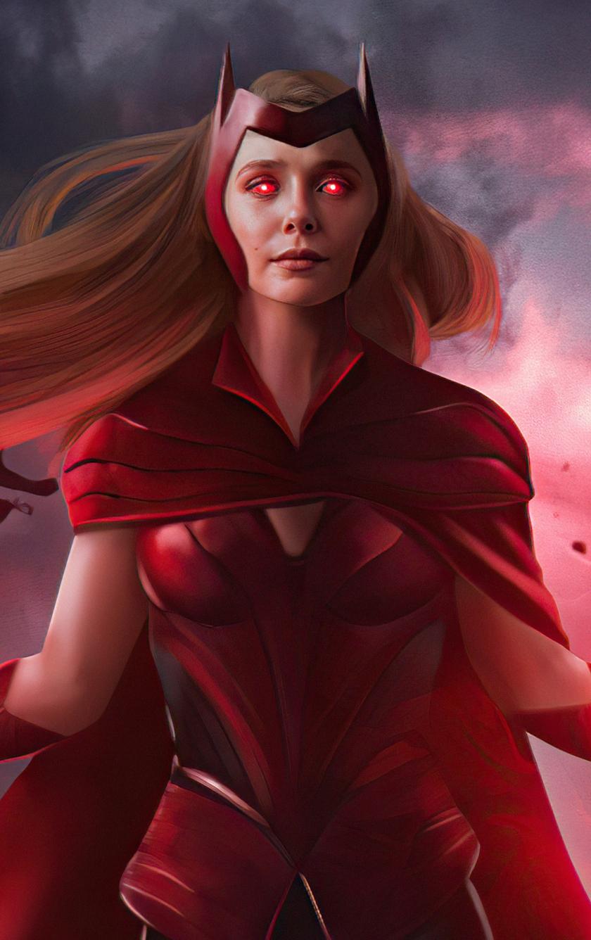 840x1336 Download the scarlet witch, wanda vision, fan art 840x1336 wallpaper, iphone iphone 5s, iphone 5c, ipod touch, 840x1336 HD image, background, 26969