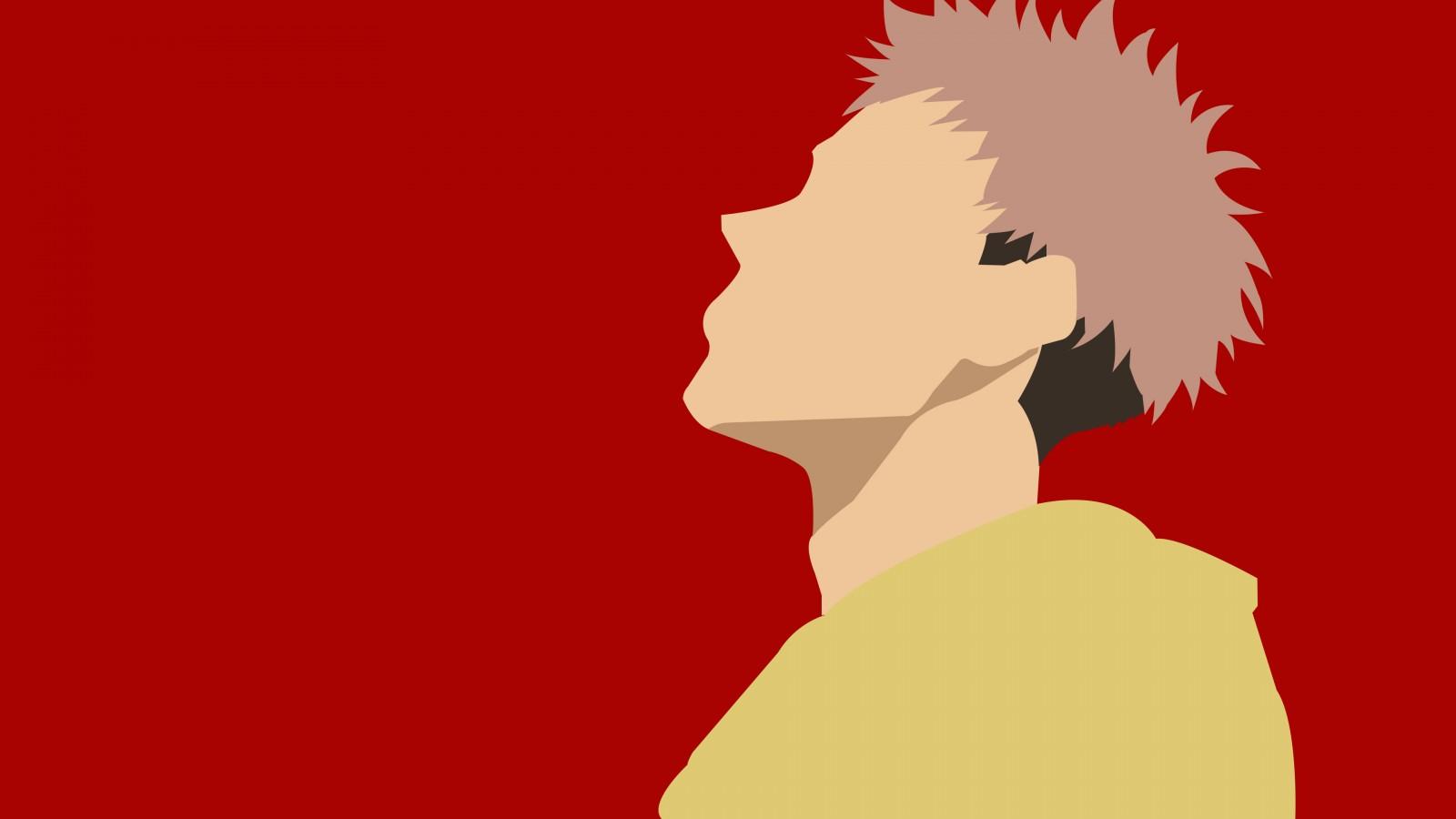1600x900 Yuji Itadori Red Background 4K HD Jujutsu Kaisen Wallpaper