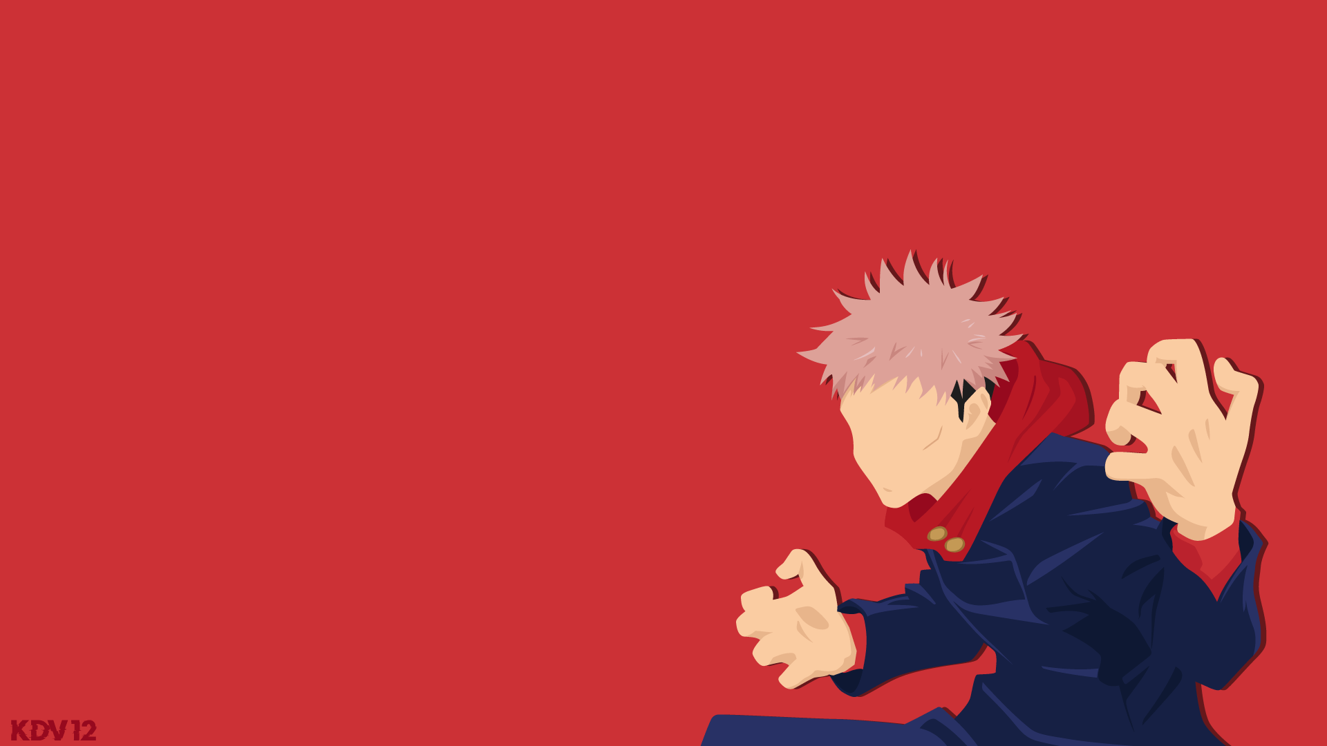 1920x1080 Yuji Itadori.. Made using Adobe Illustrator [Jujutsu Kaisen] (1920×1080)