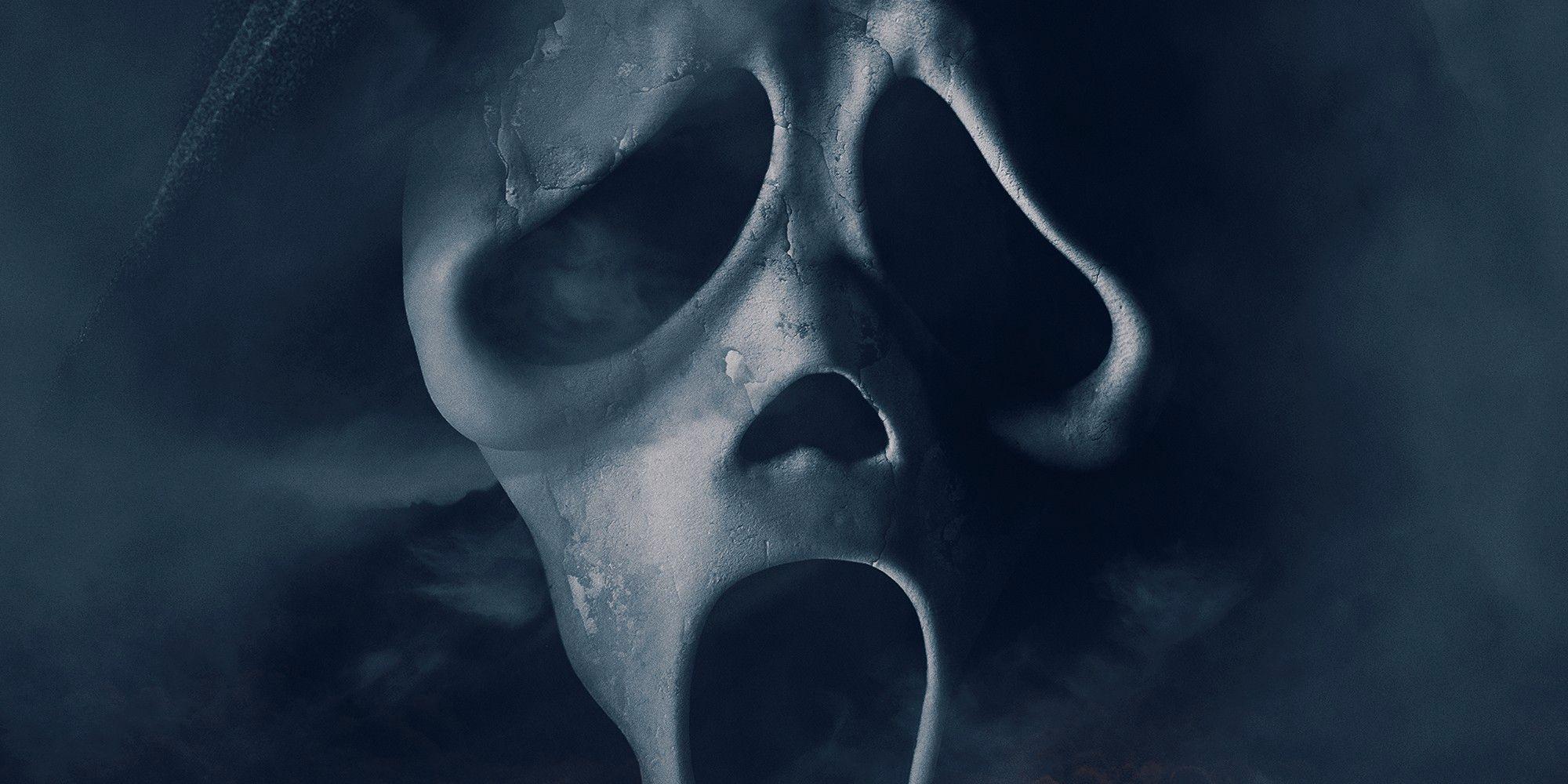 2000x1000 Ghostface Looms Over Woodsboro In Scream 5 Dolby Movie Poster