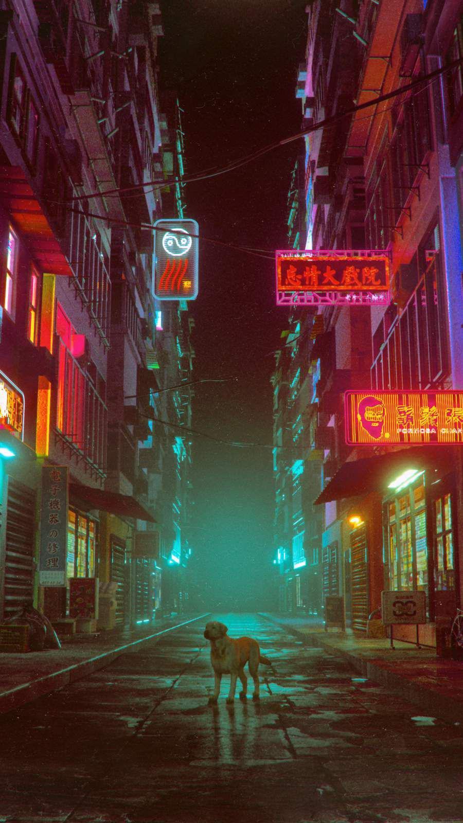 900x1600 Chinese neon background