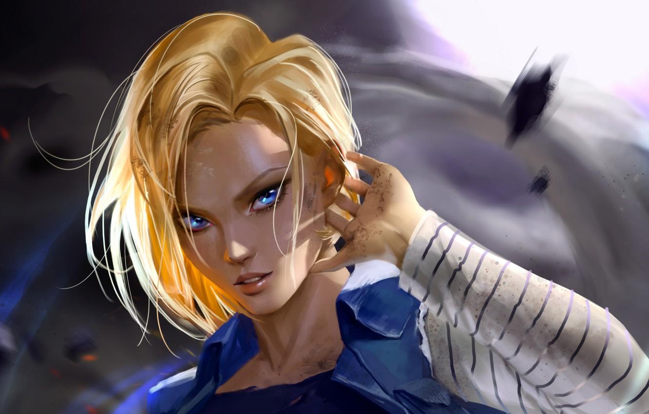 1332x850 Wallpaper Girl, Look, Art, Dragon ball image for desktop, section сёнэн