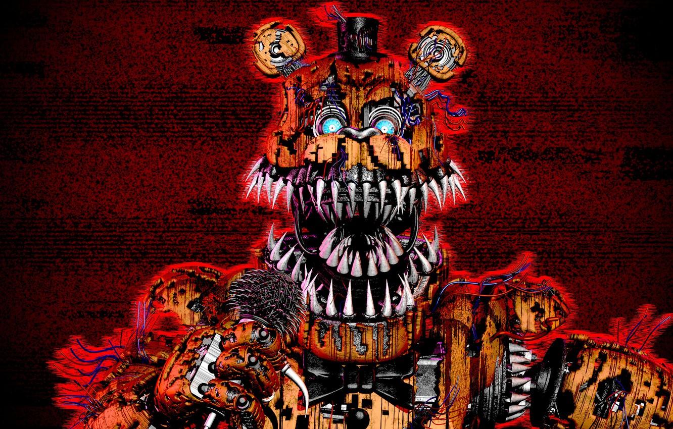 1332x850 Photo Wallpaper Background, The Game, Doll, Art, Mouth, Withered Freddy Render Wallpaper & Background Download