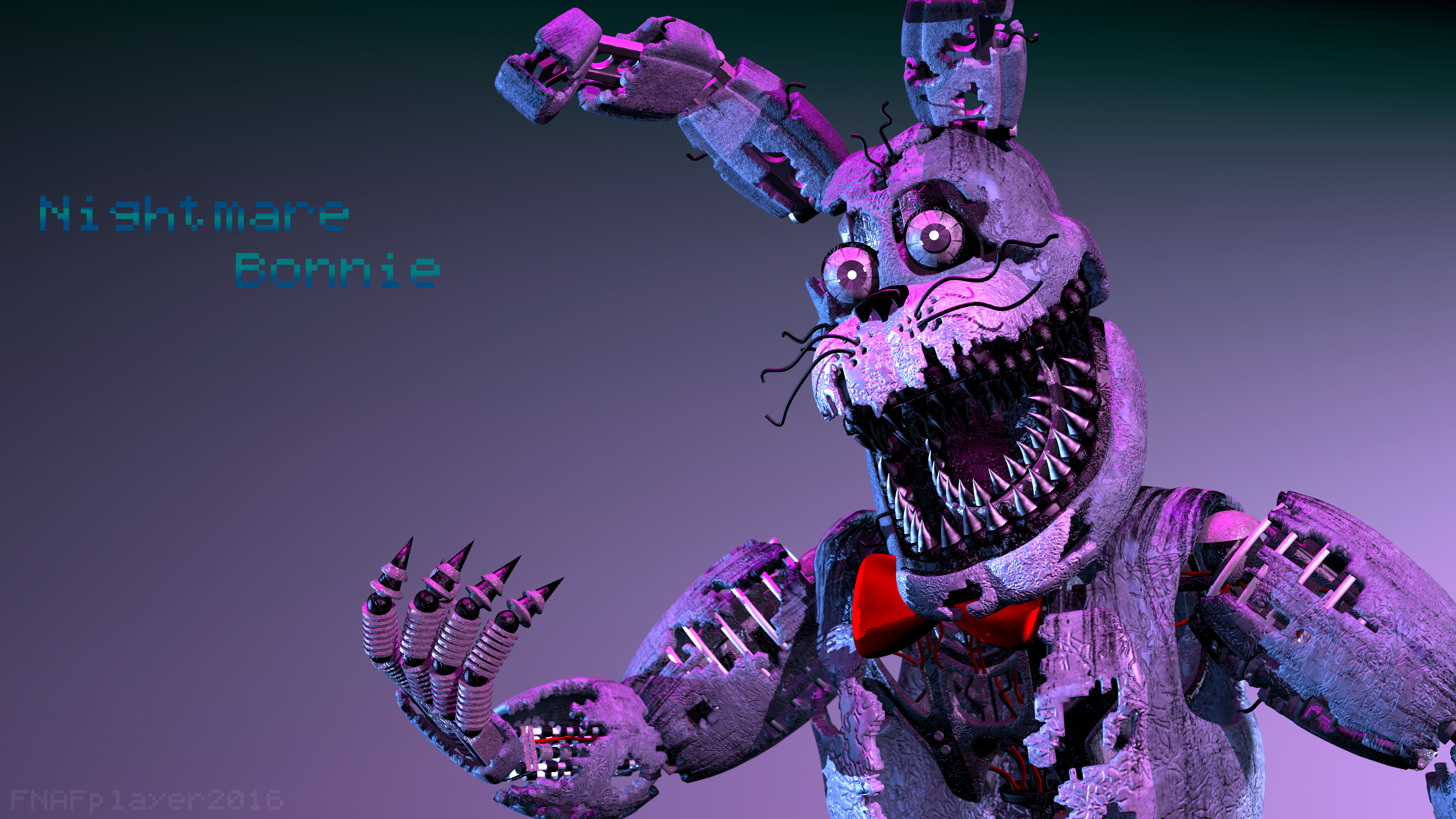4000x2250 five nights at freddy's wallpaper, darkness, graphic design, fictional character, magenta, font