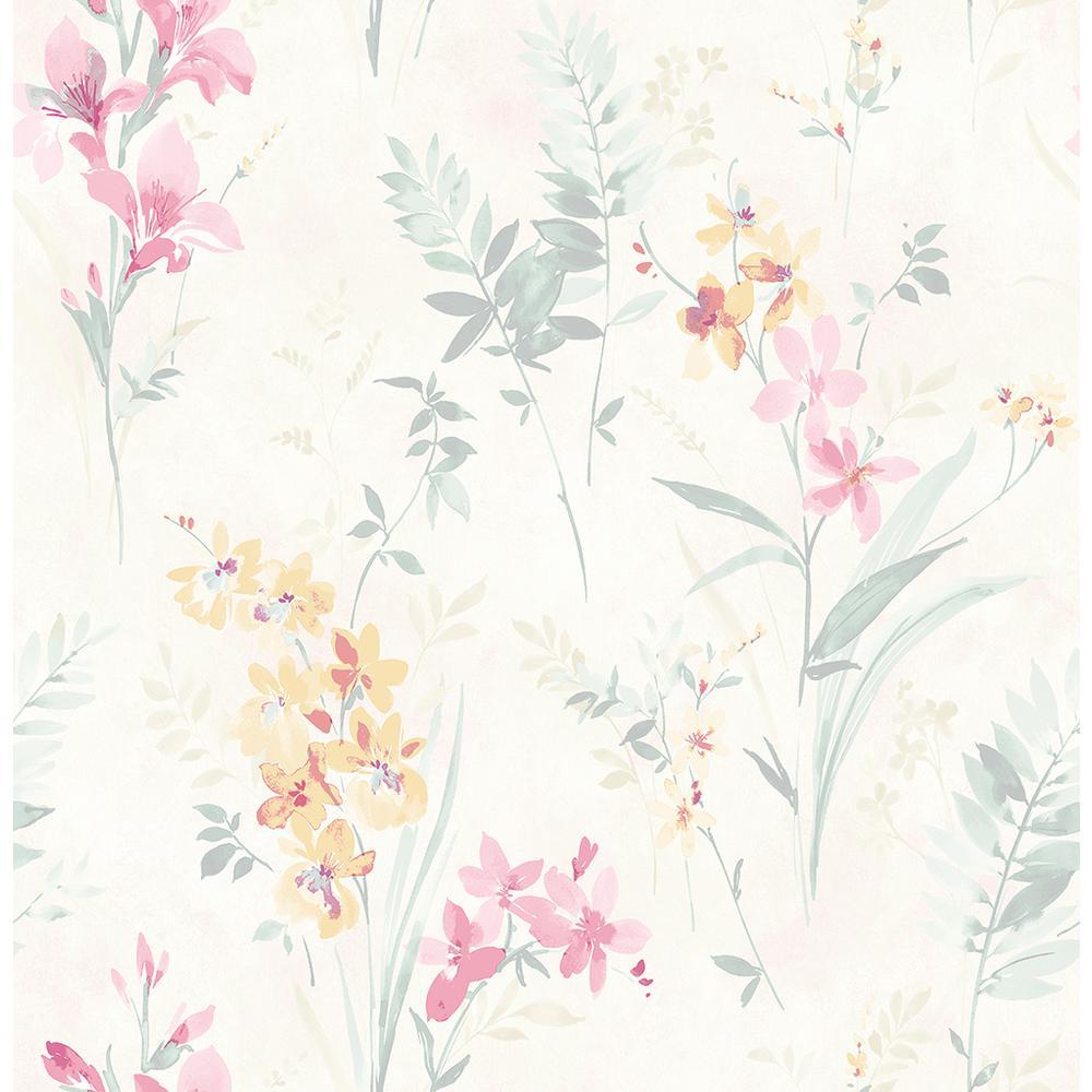 Galerie Abby Rose 4 Trailing floral Wallpaper - AF37735 - Pink / Blue