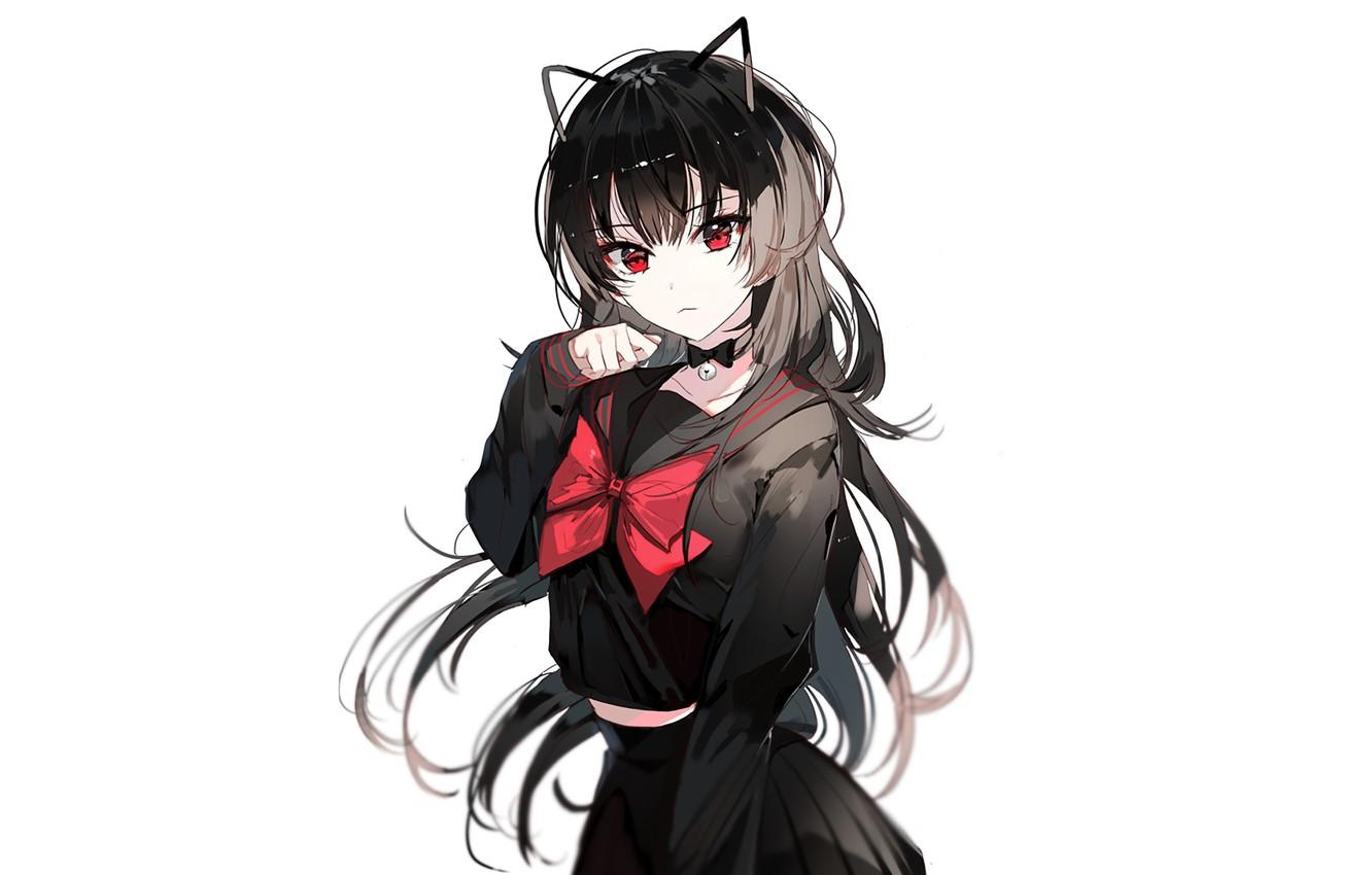 1332x850 Wallpaper style, girl, cat ears image for desktop, section арт